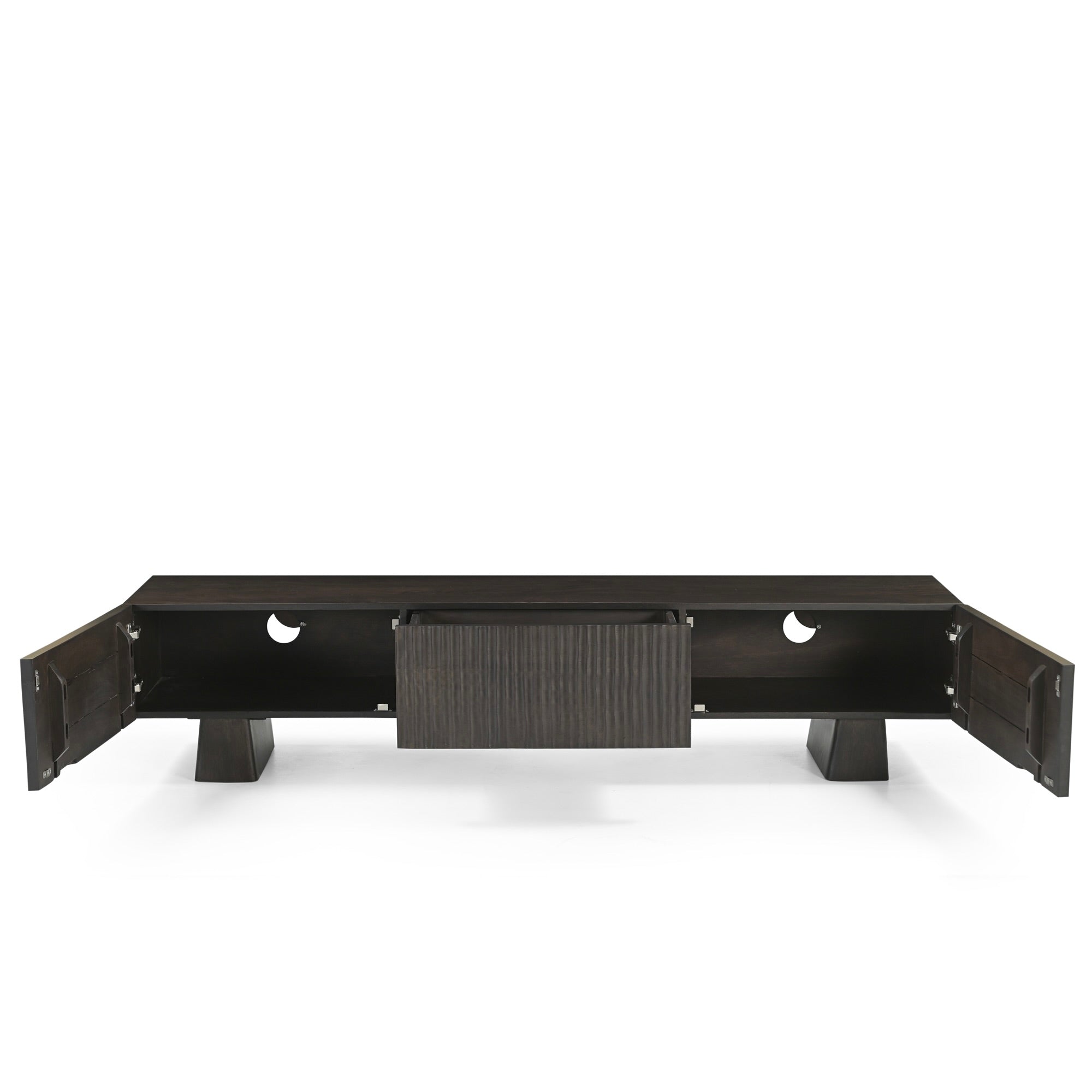 Hades Solid Acacia Wood TV Unit Dark Brown (2 Sizes)