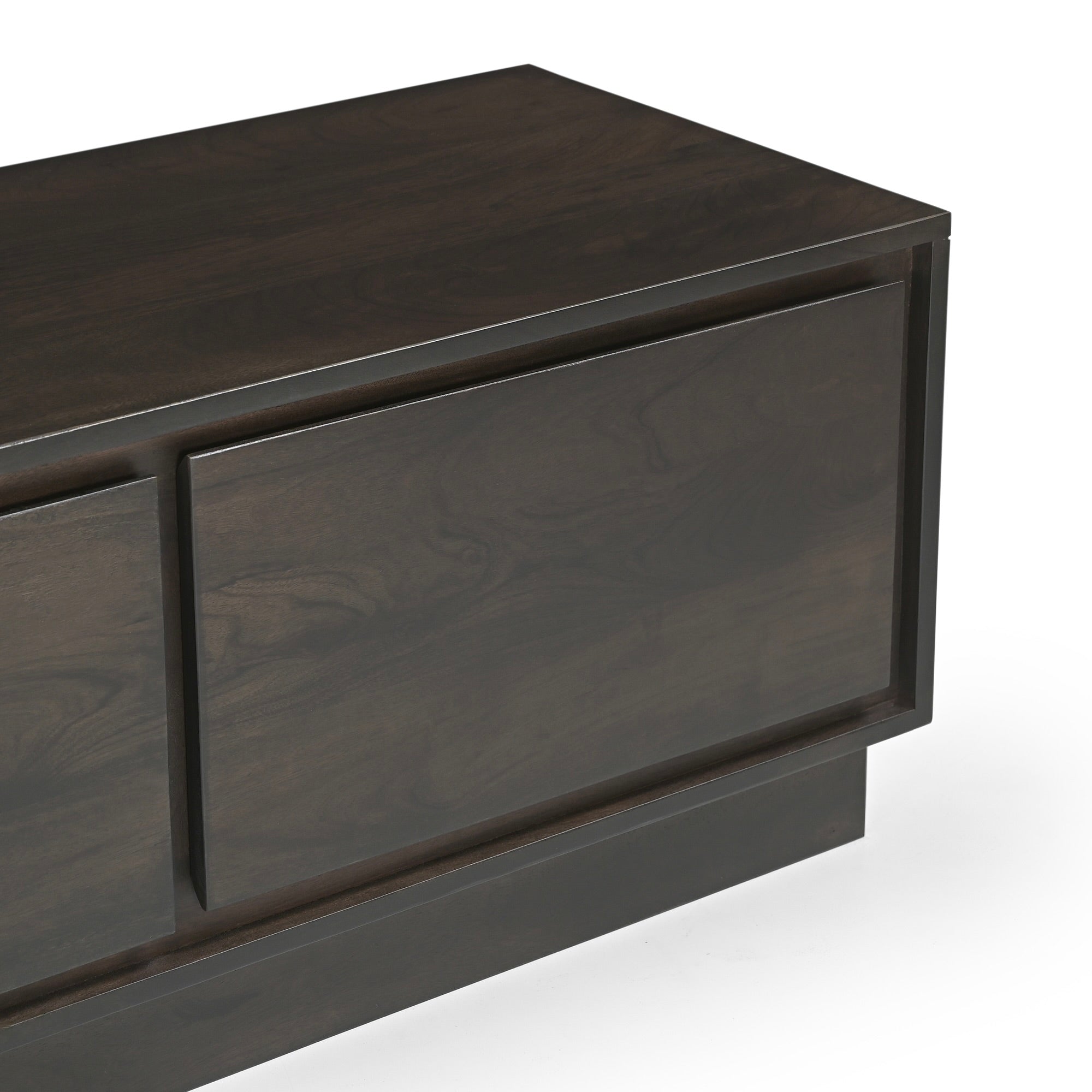 Kawa Solid Acacia Wood 4 Door TV Unit Dark Brown (200cm)