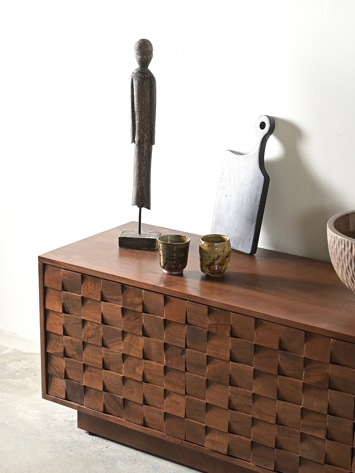 Mokko Solid Mango Wood TV Stand in Dark Brown (2 Sizes)