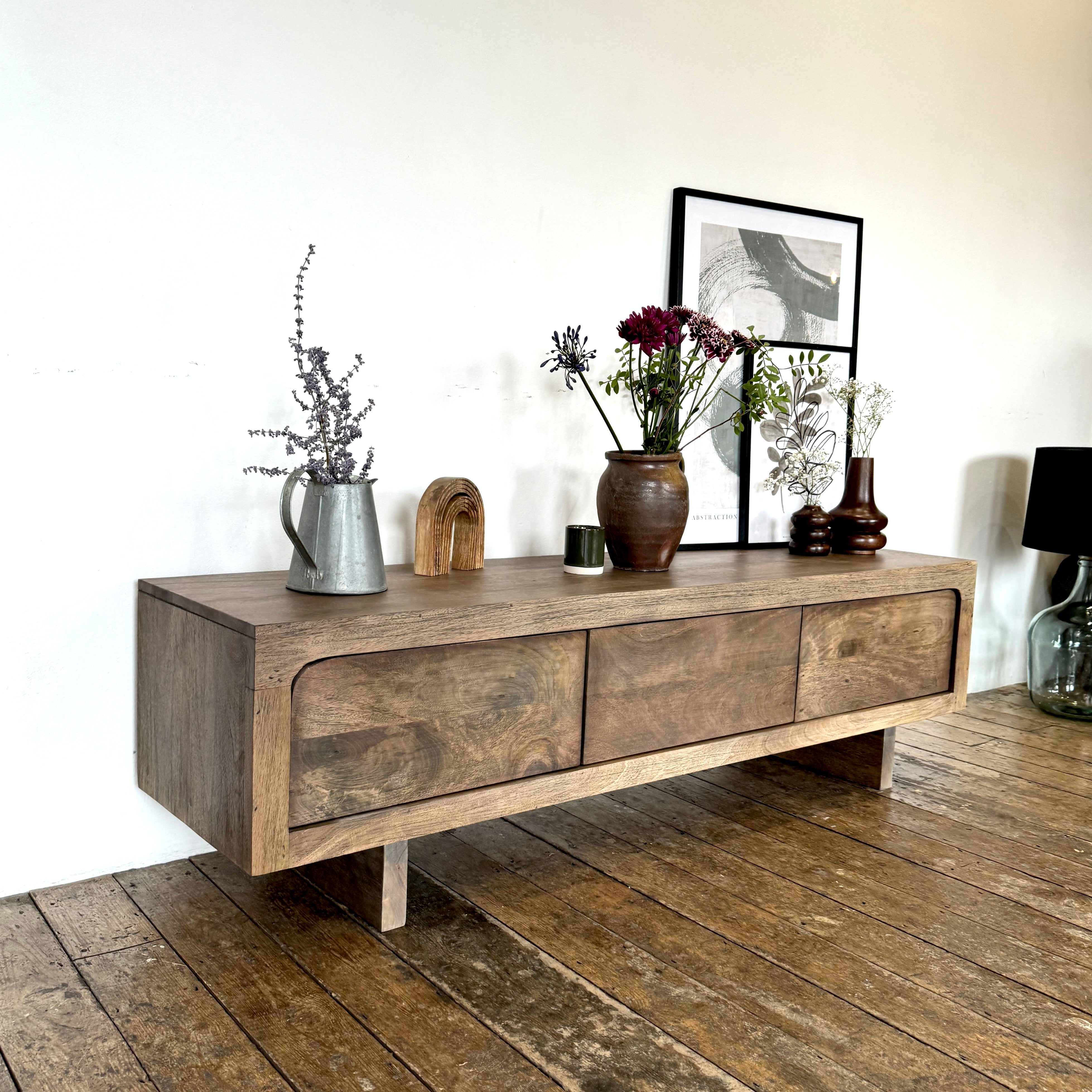 Livia Solid Mango Wood TV Stand