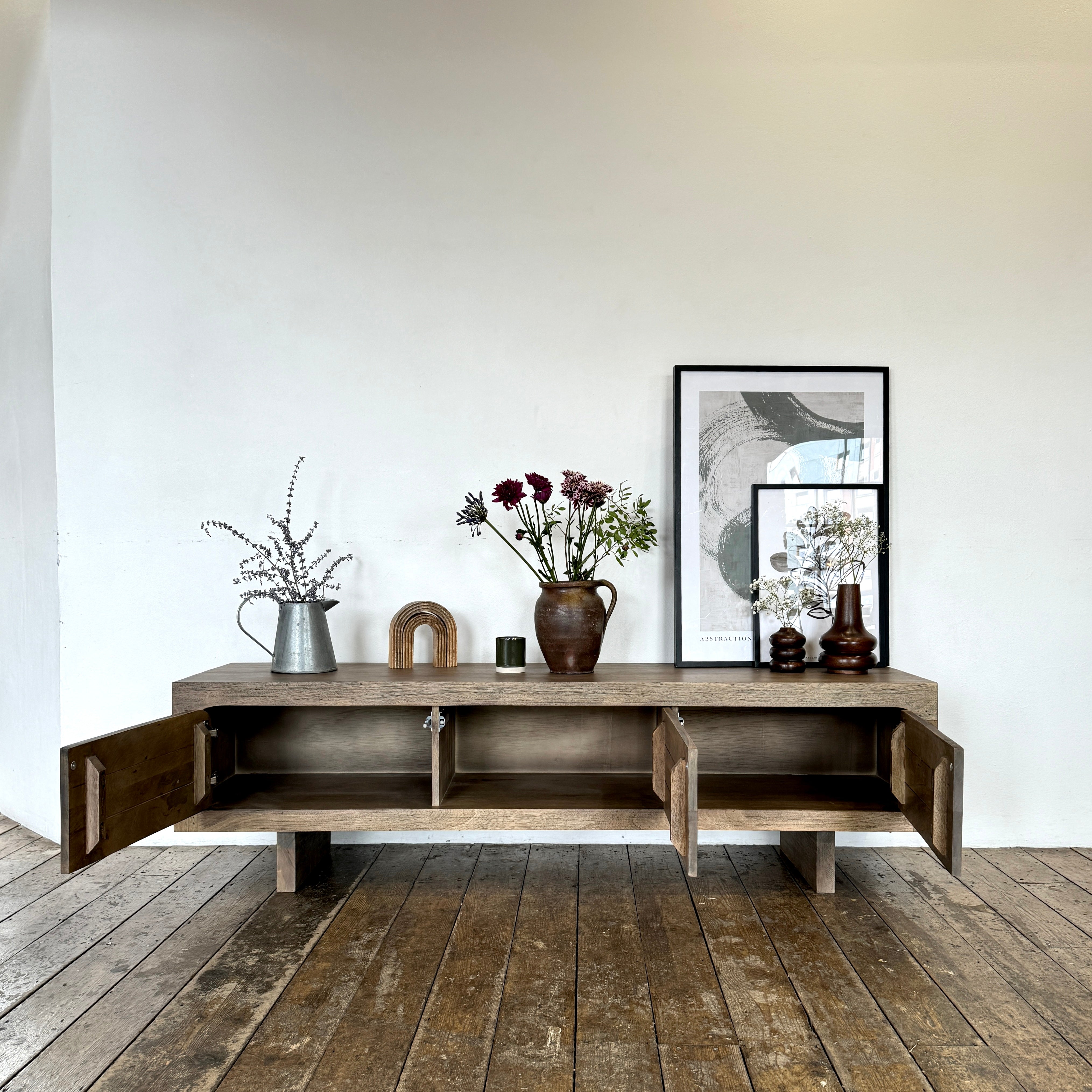 Livia Solid Mango Wood TV Stand