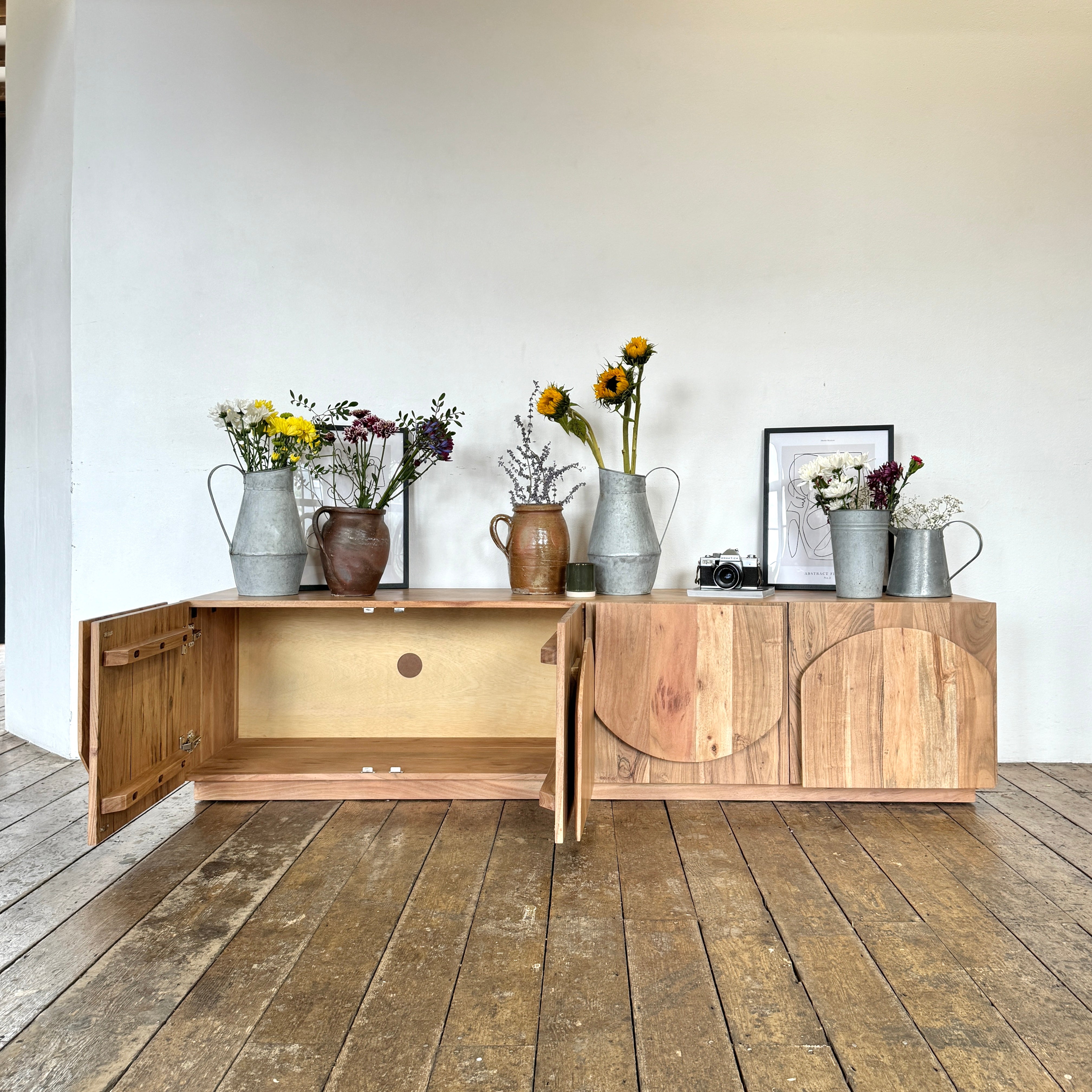 Archer Solid Acacia Wood TV Stand