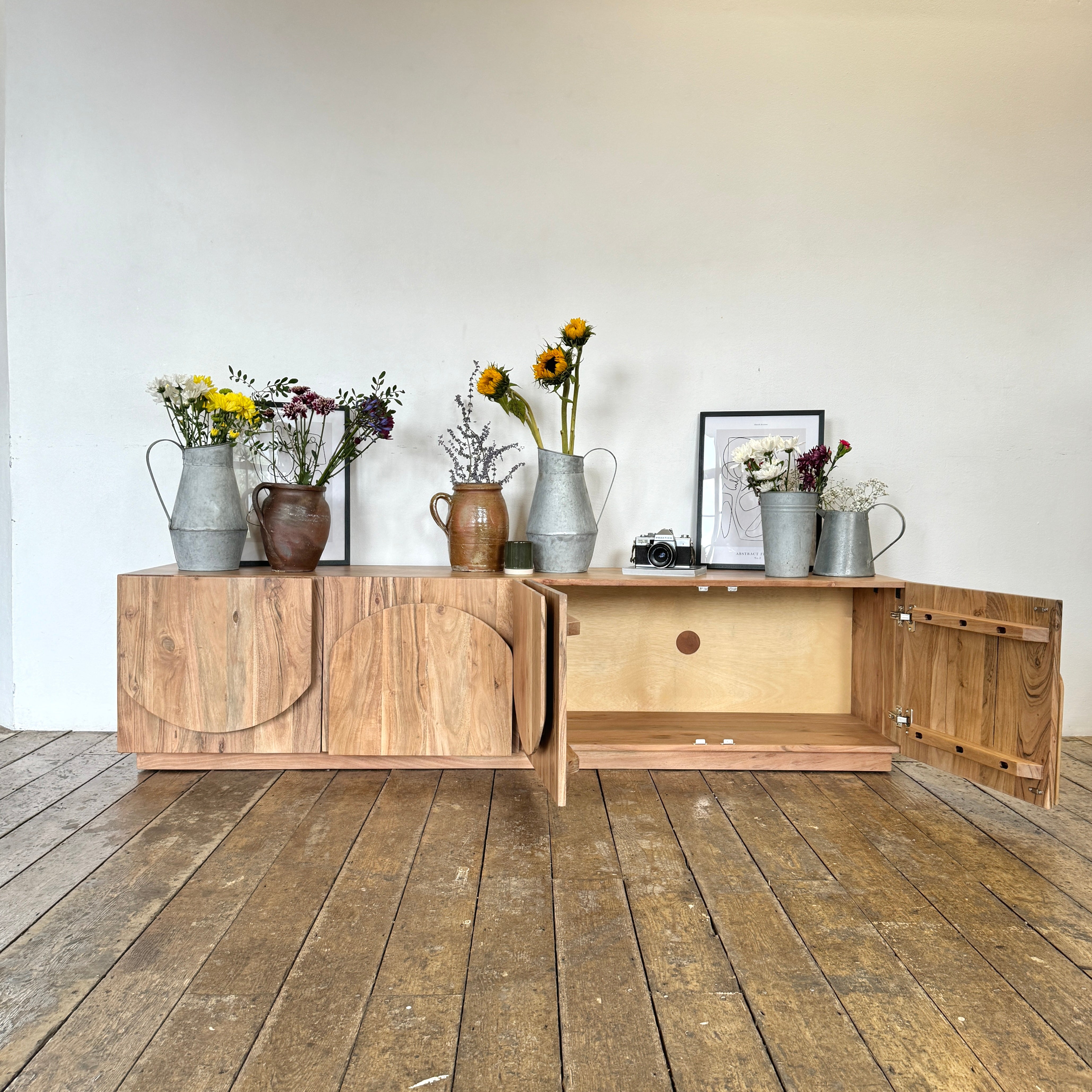 Archer Solid Acacia Wood TV Stand