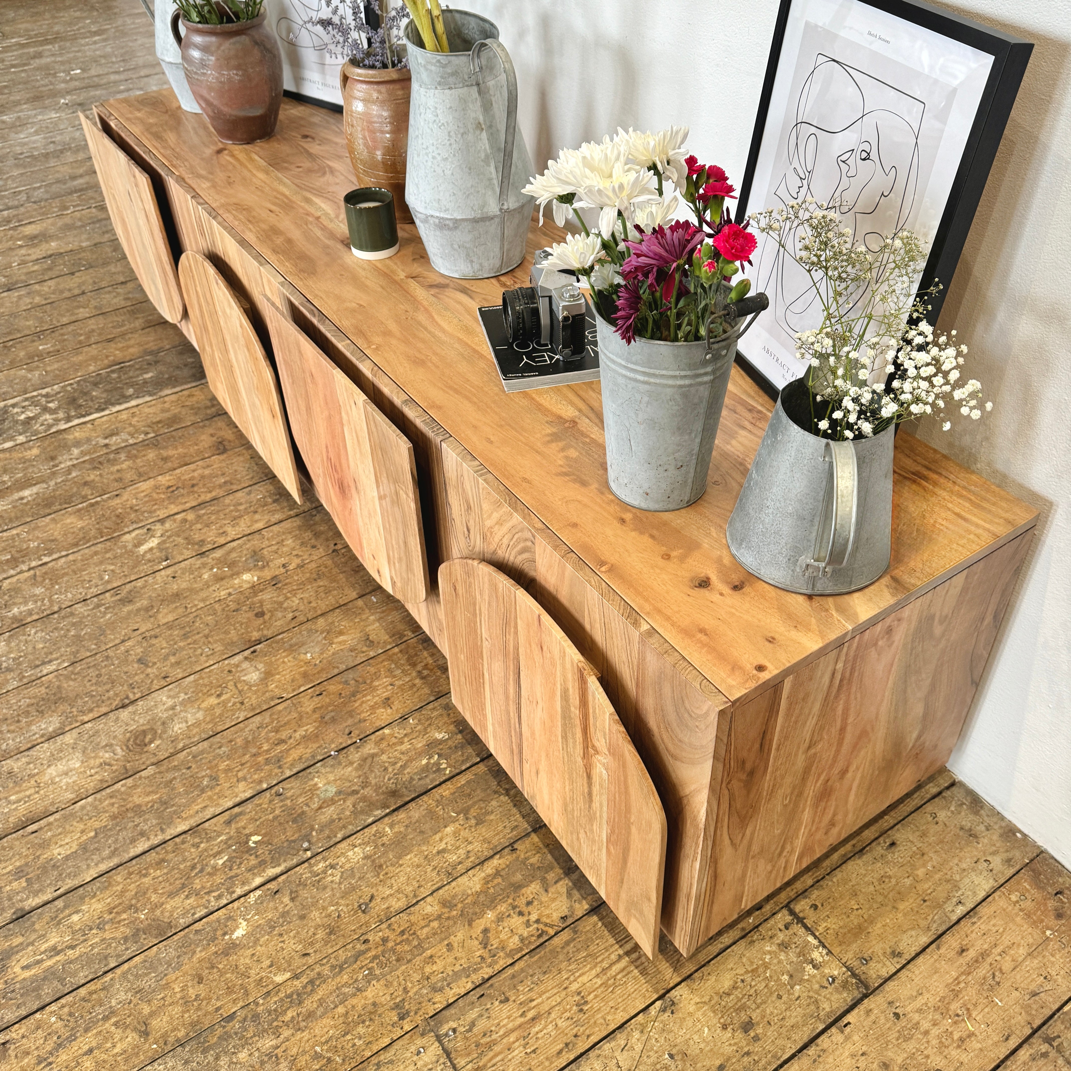 Archer Solid Acacia Wood TV Stand