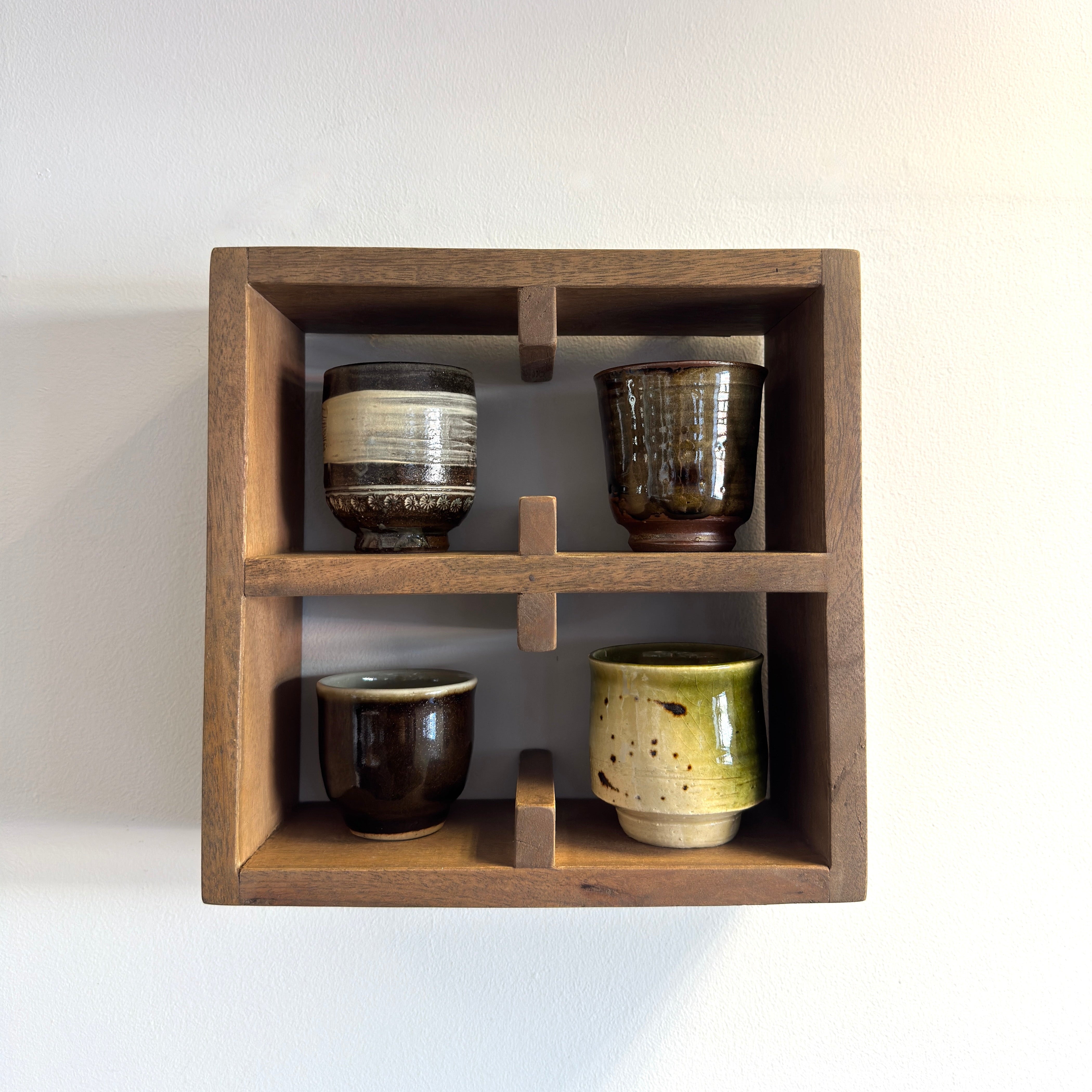 Kappu Cup Shelf 2 by 2 in Light Brown