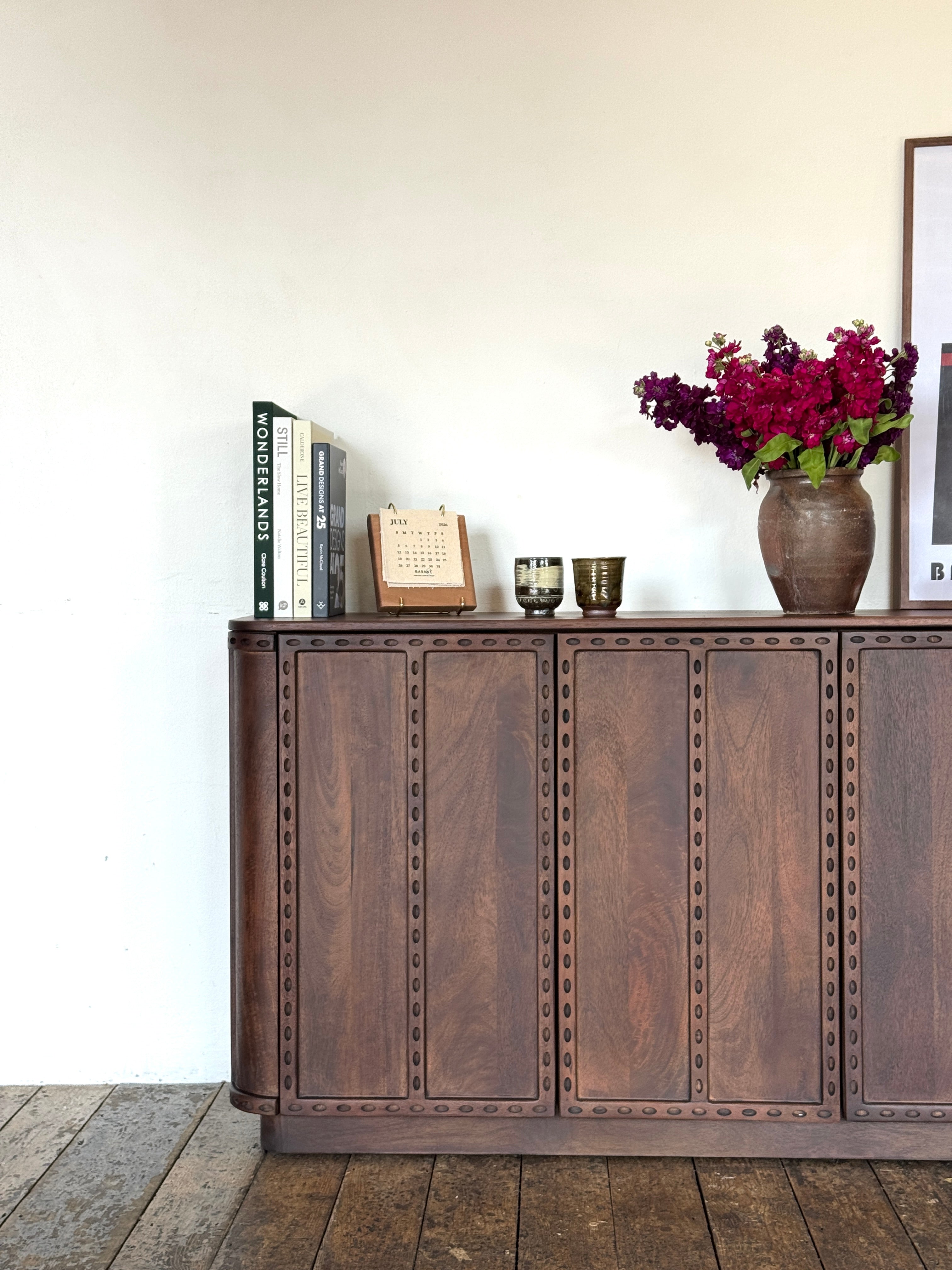 Rivo Solid Mango Wood Large Sideboard Brown (170cm)