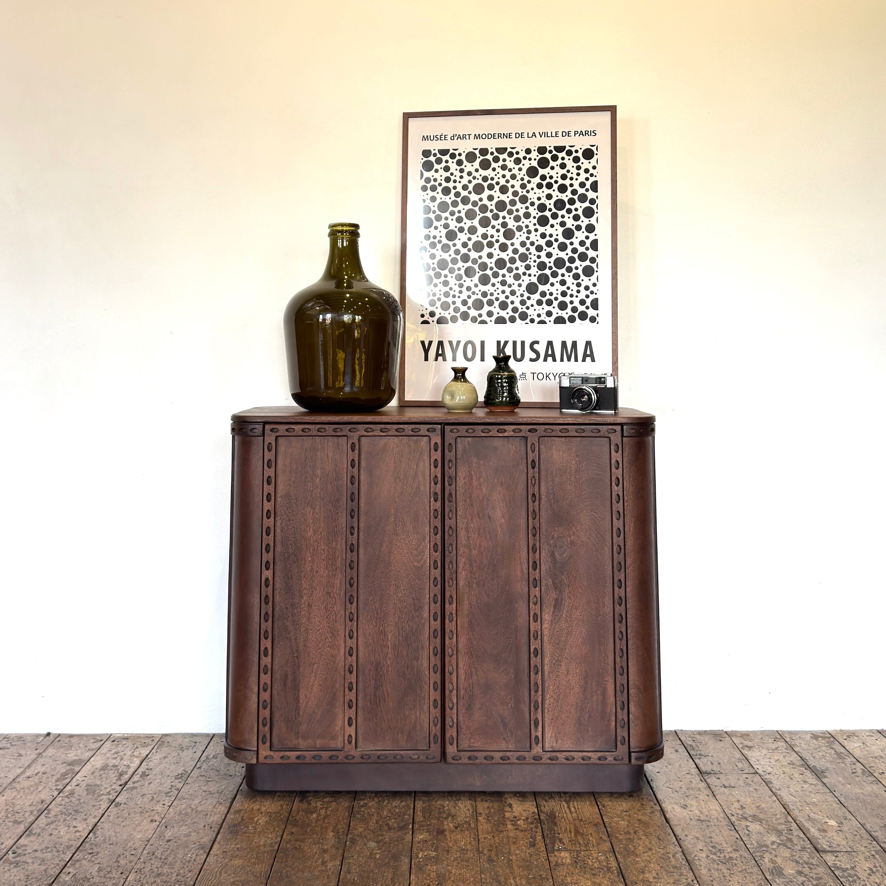 Rivo Solid Mango Wood Small Sideboard Brown (90cm)