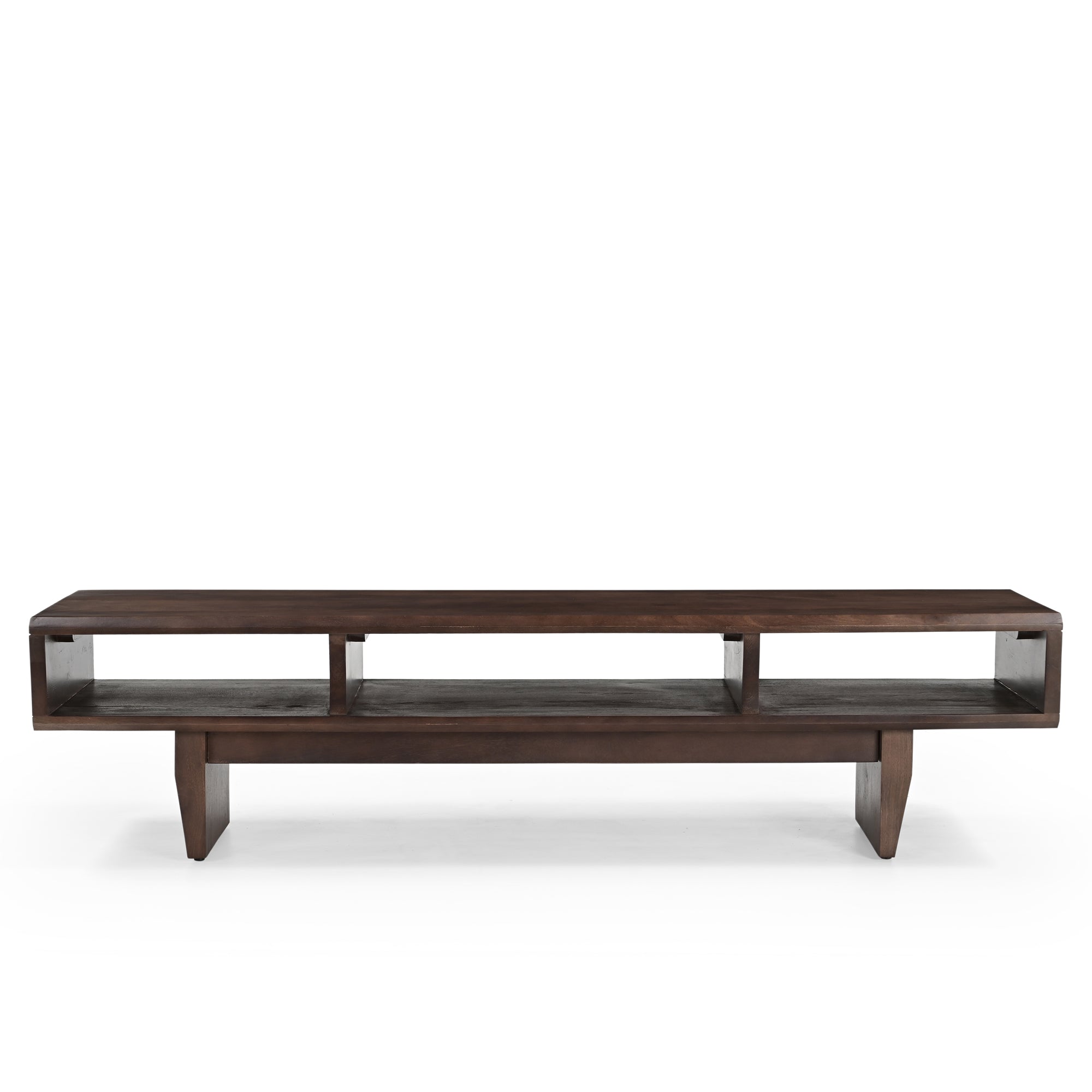 Kumo Solid Mango Wood TV Stand in Walnut (160cm)
