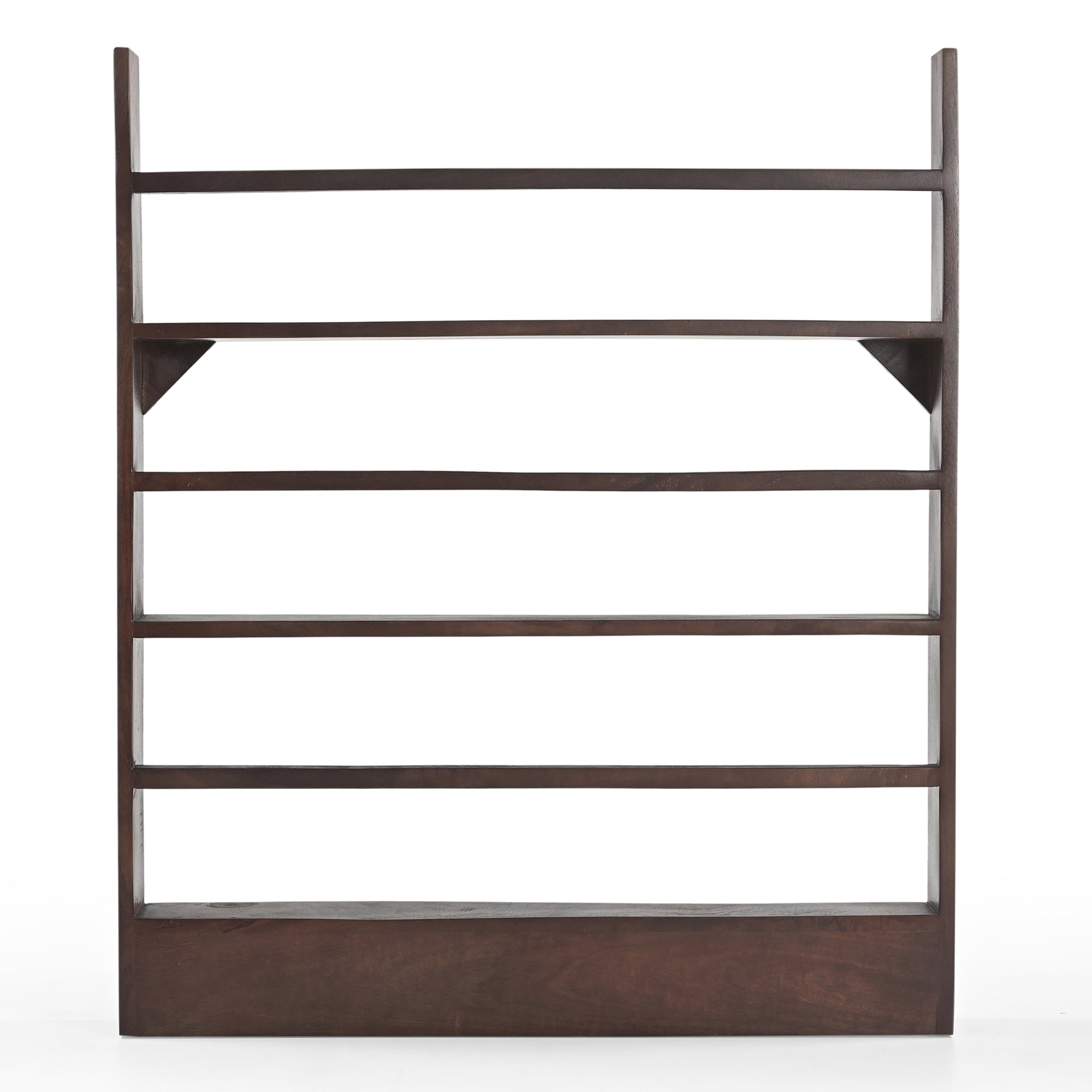 Yomu Solid Mango Wood Large Book & Magazine Rack in Brown