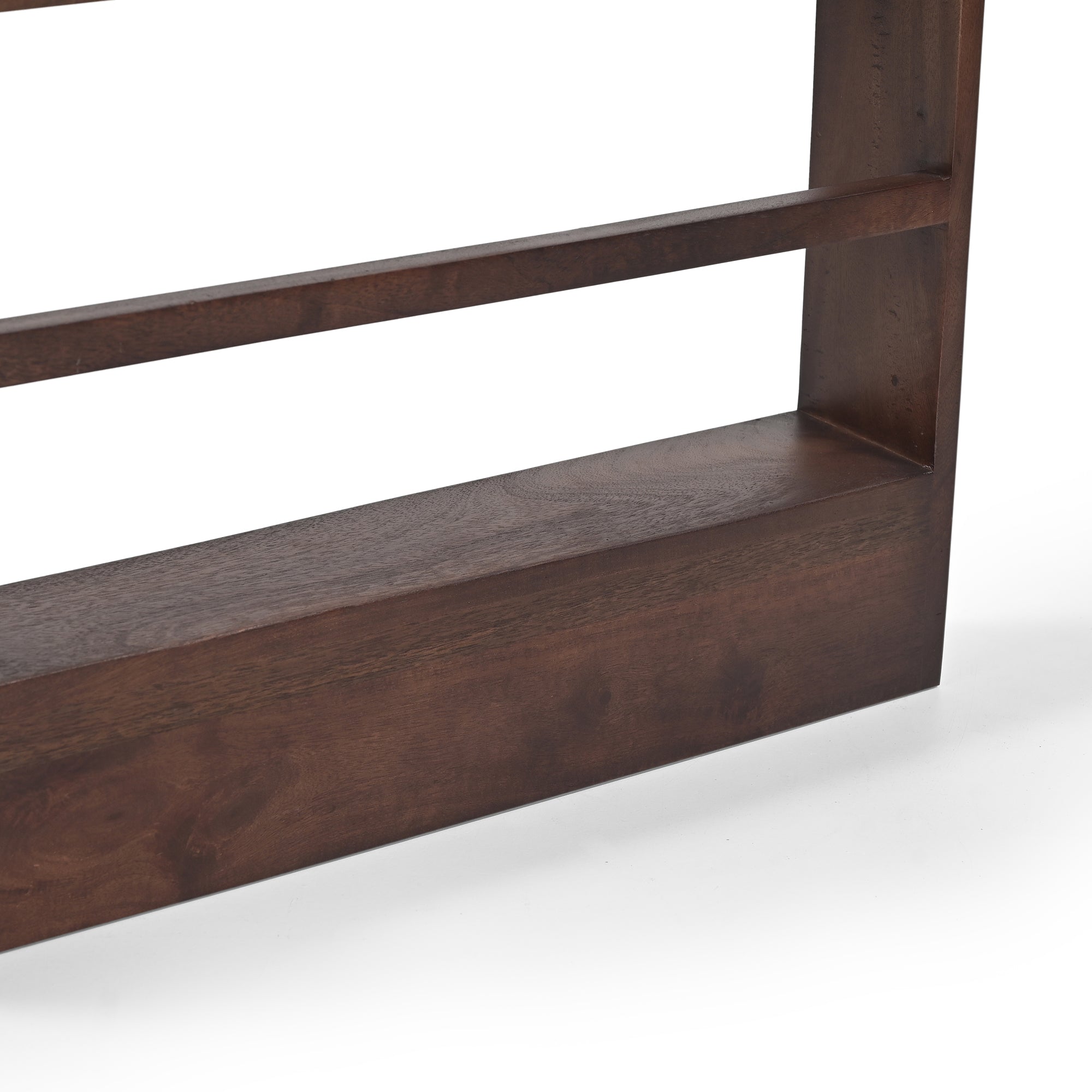Yomu Solid Mango Wood Small Book & Magazine Rack in Brown