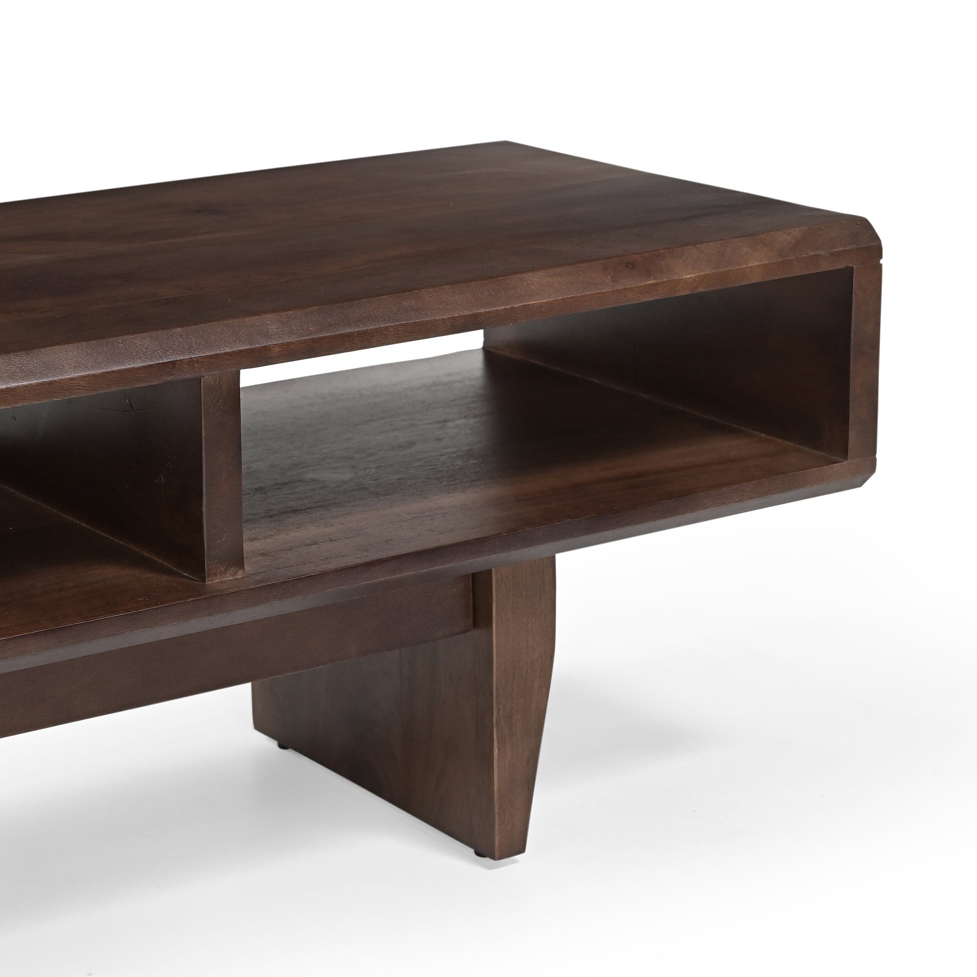 Kumo Solid Mango Wood TV Stand in Walnut (160cm)