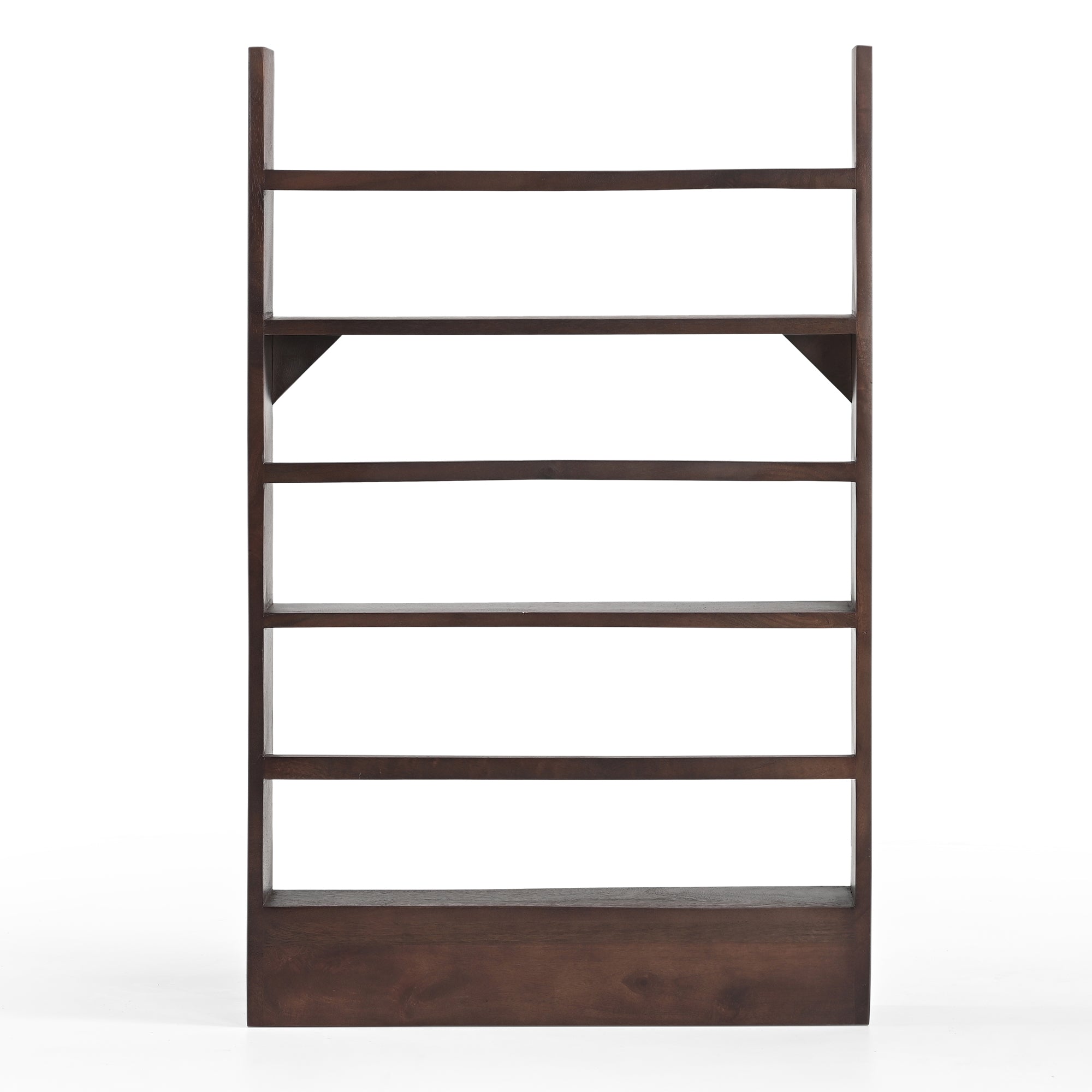 Yomu Solid Mango Wood Small Book & Magazine Rack in Brown