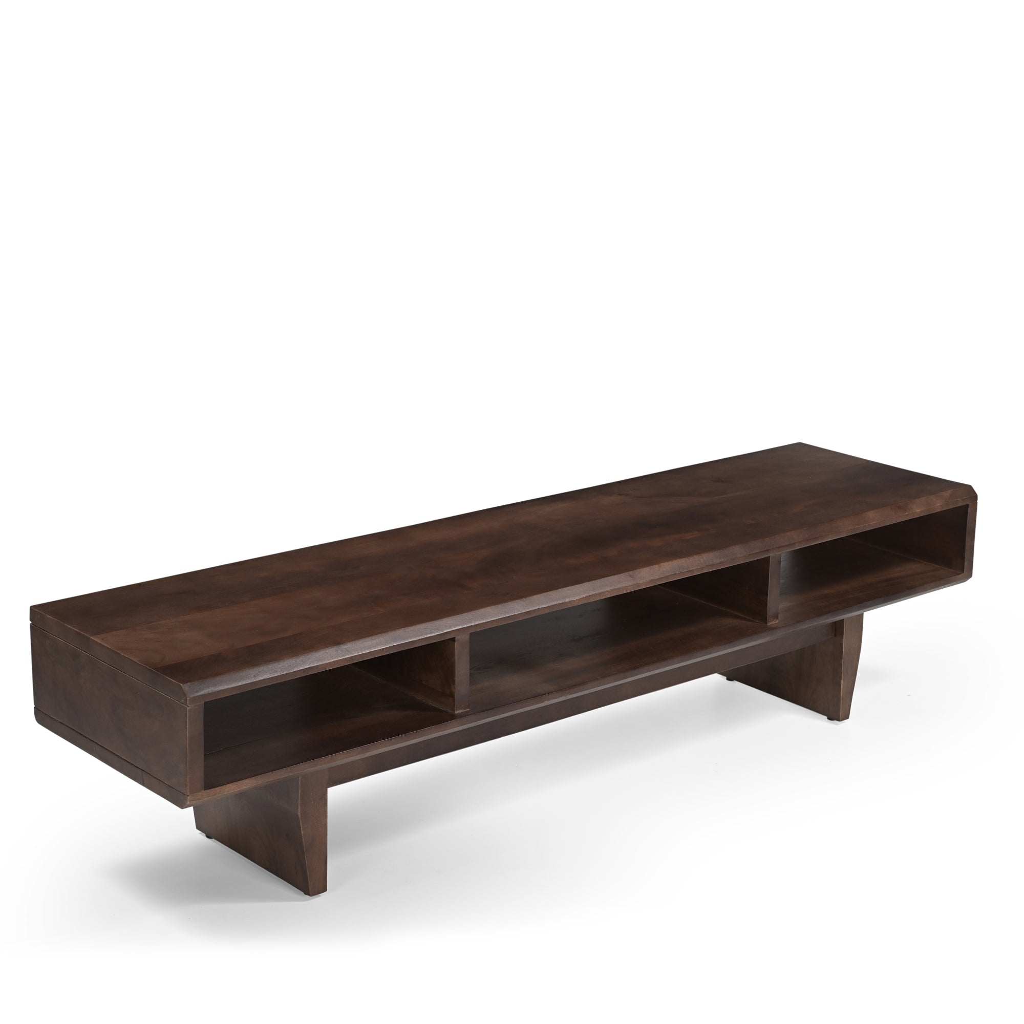Kumo Solid Mango Wood TV Stand in Walnut (160cm)