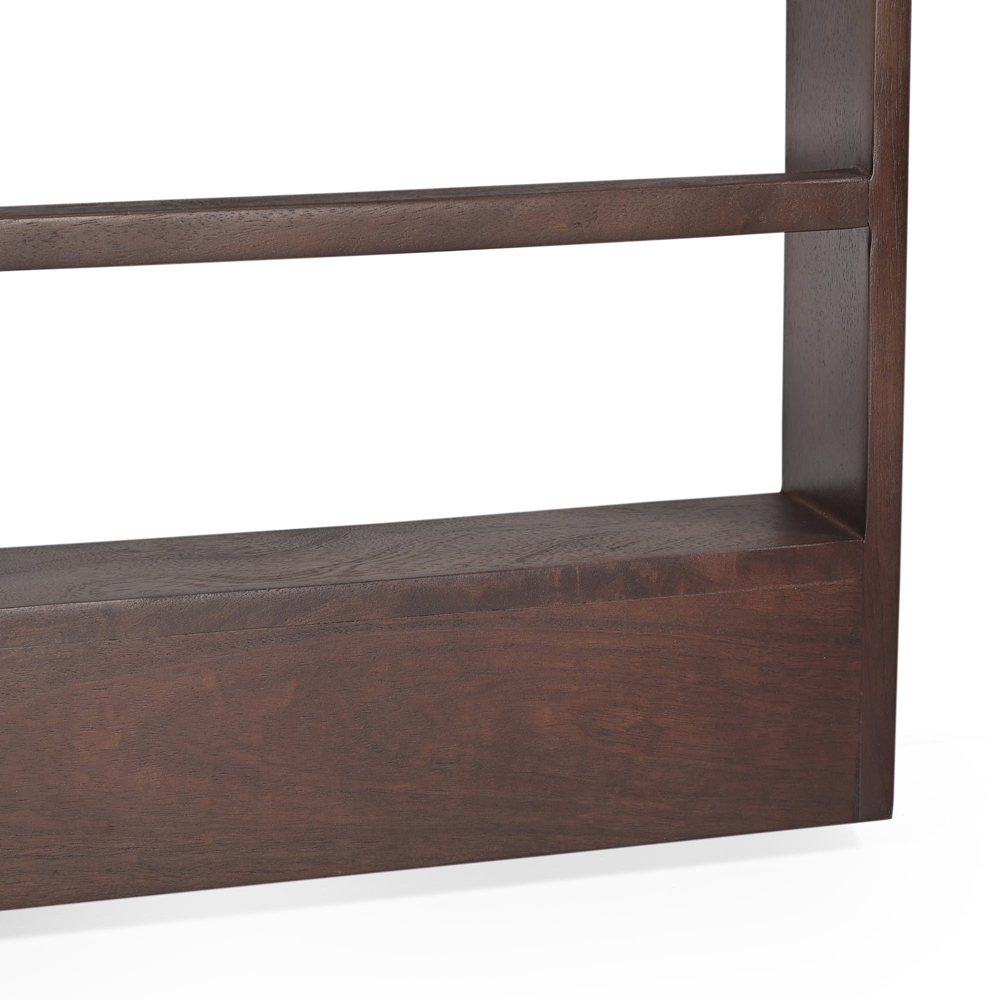 Yomu Solid Mango Wood Small Book & Magazine Rack in Brown