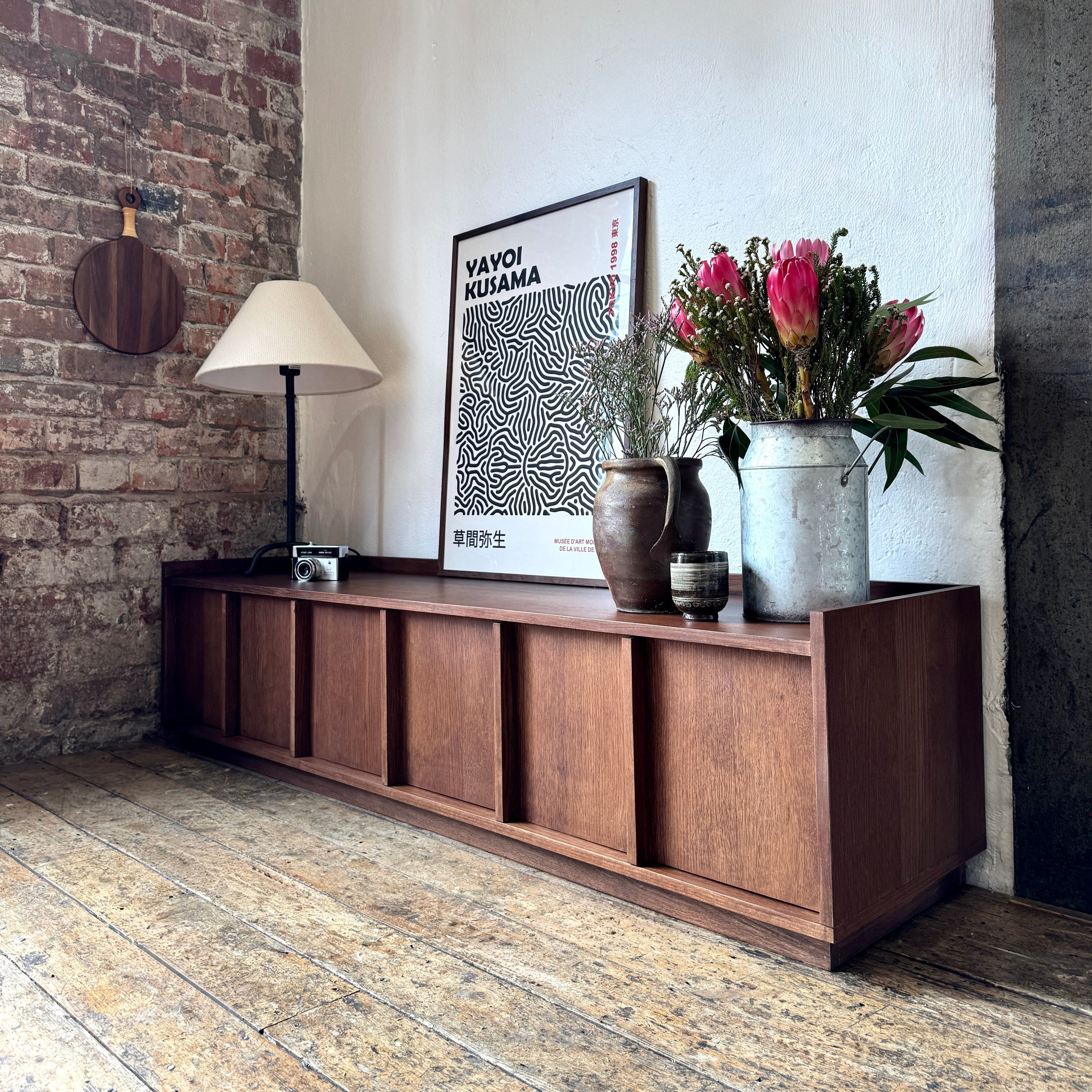 Kyoto Medium 3 Door TV Stand in Walnut (160cm)