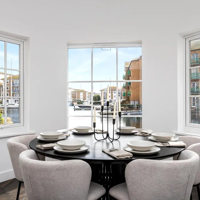 Remi Round Solid Mango Wood Dining Table Black (4 Sizes)