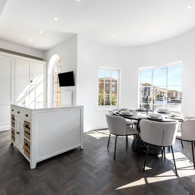 Remi Round Solid Mango Wood Dining Table Black (4 Sizes)