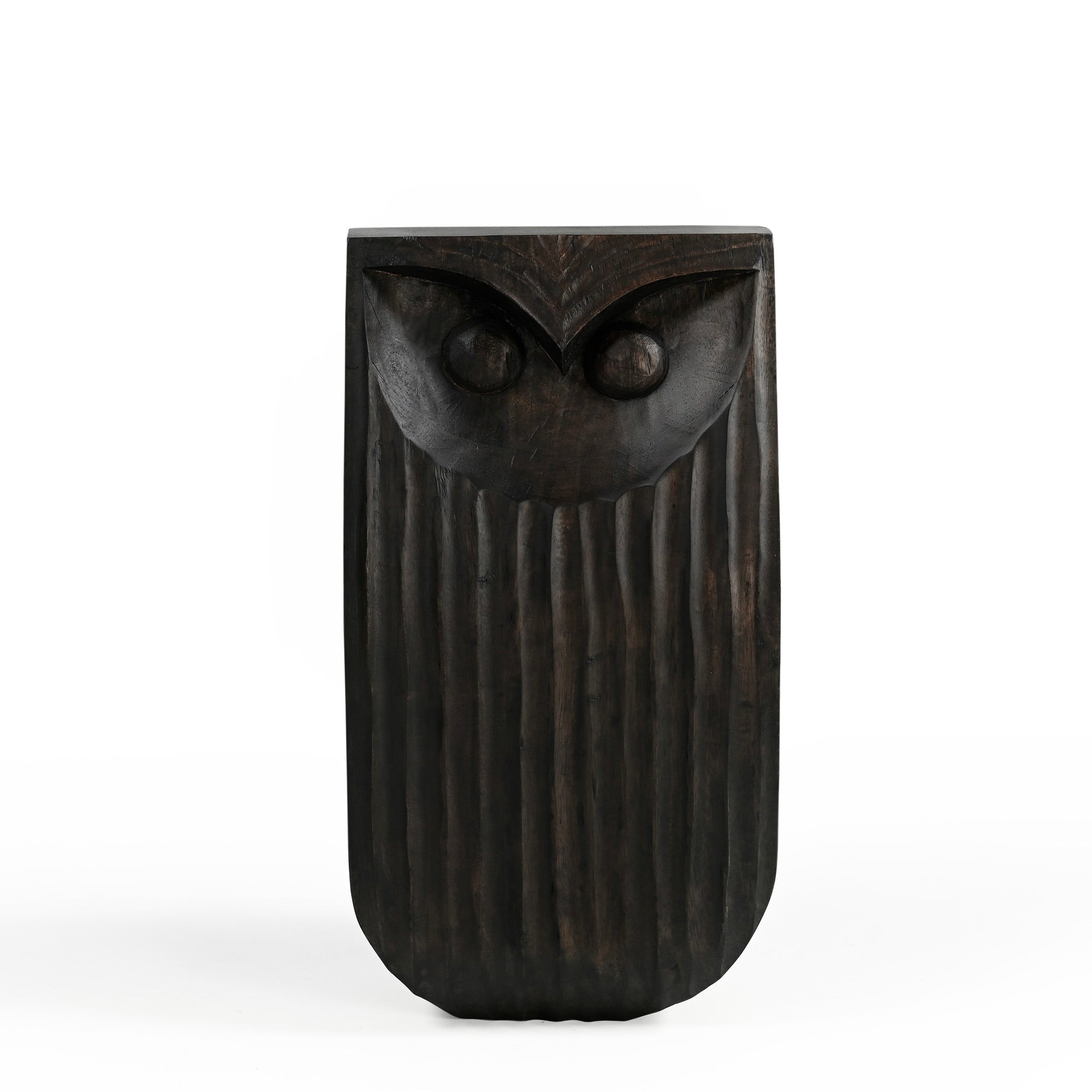 Eldric Hand Carved Owls in Ebony Brown (3 Sizes)