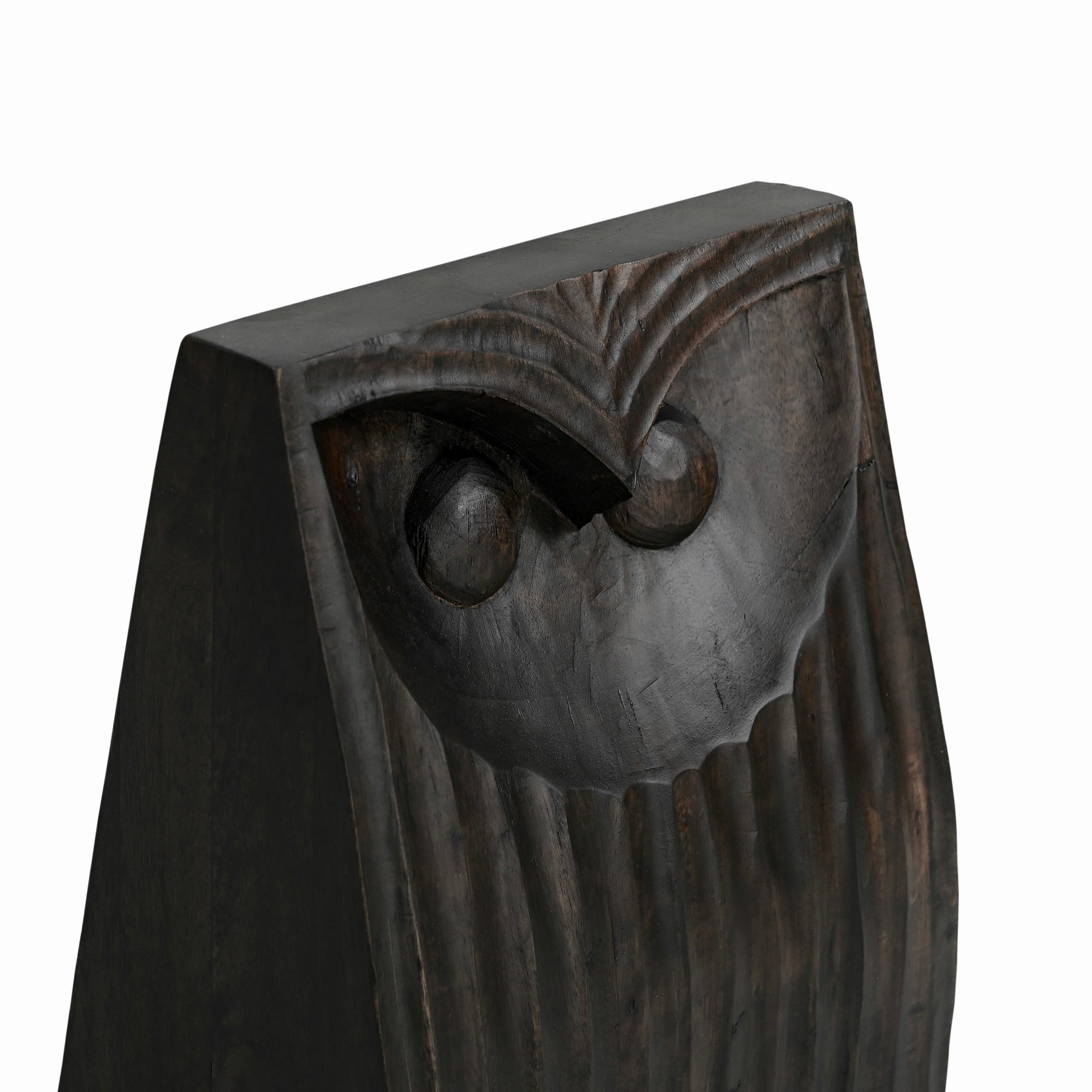 Eldric Hand Carved Owls in Ebony Brown (3 Sizes)