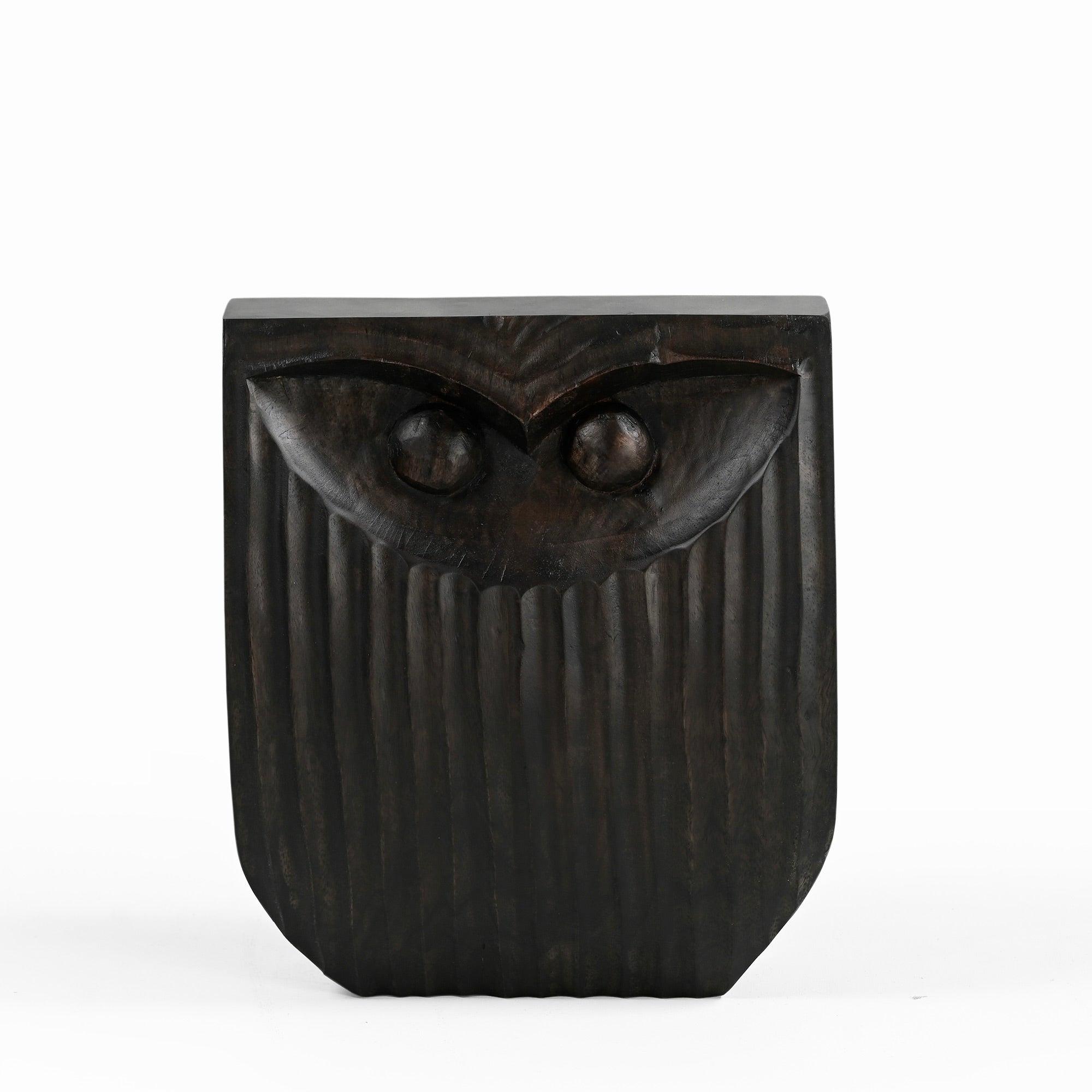 Eldric Hand Carved Owls in Ebony Brown (3 Sizes)