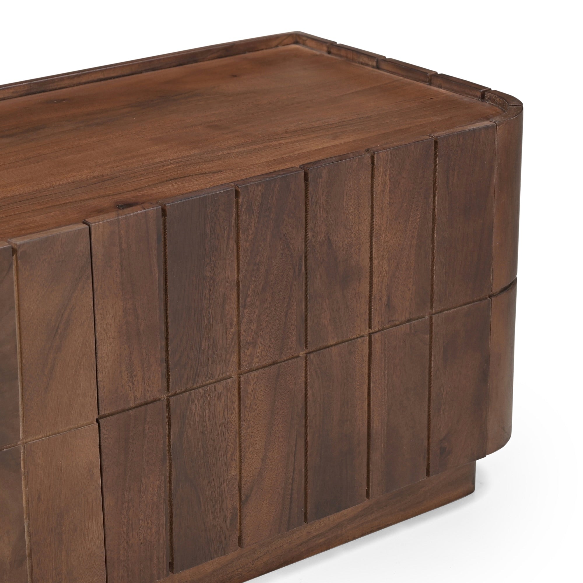 Roka Solid Acacia Wood TV Stand in Brown (2 Sizes)