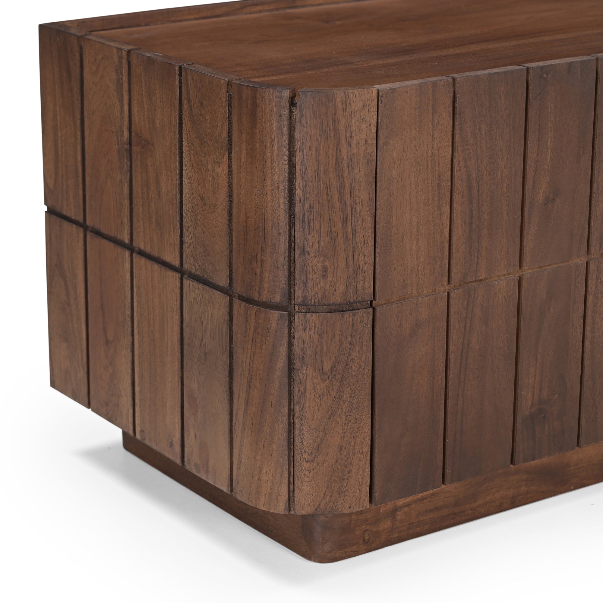 Roka Solid Acacia Wood TV Stand in Brown (2 Sizes)