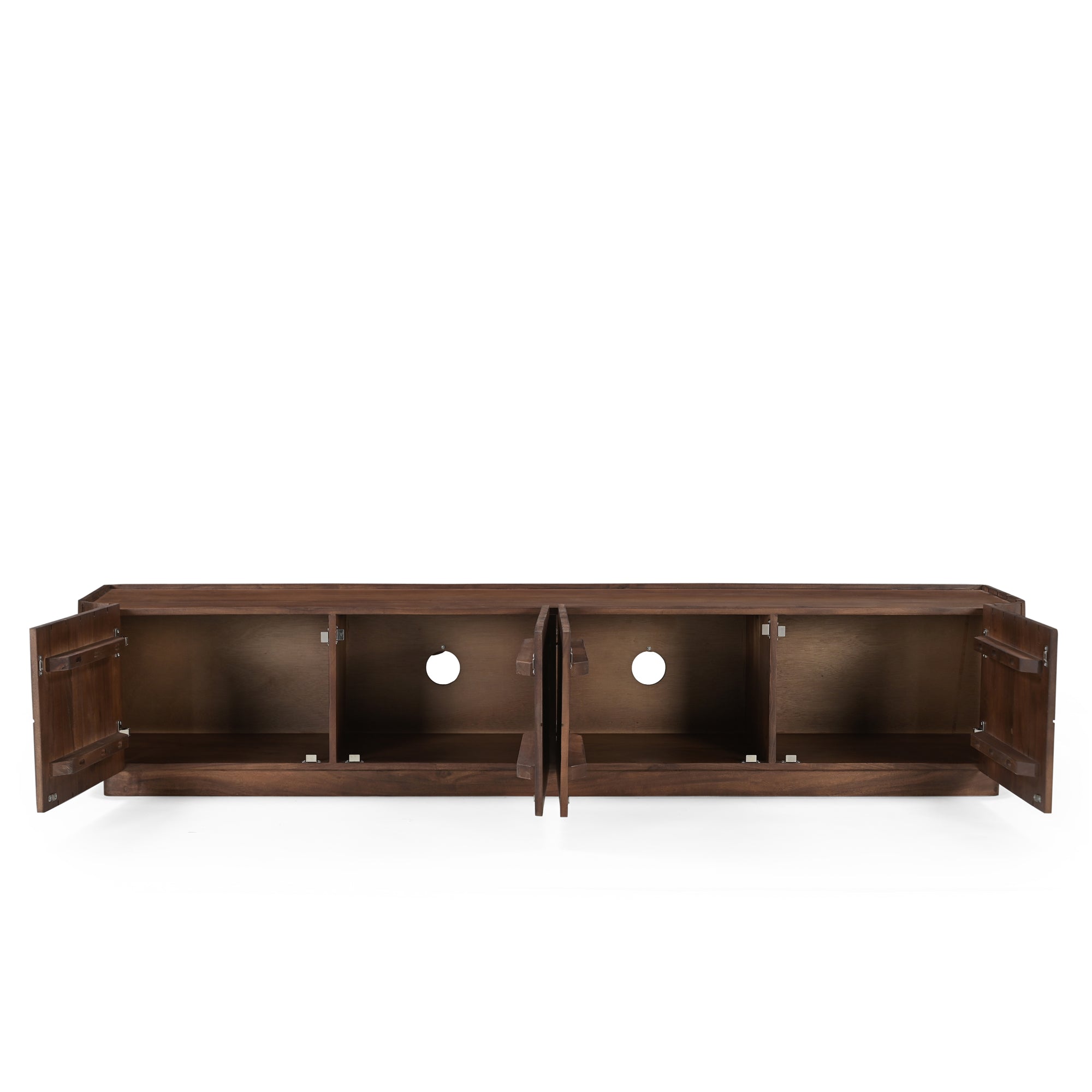 Roka Solid Acacia Wood TV Stand in Brown (2 Sizes)