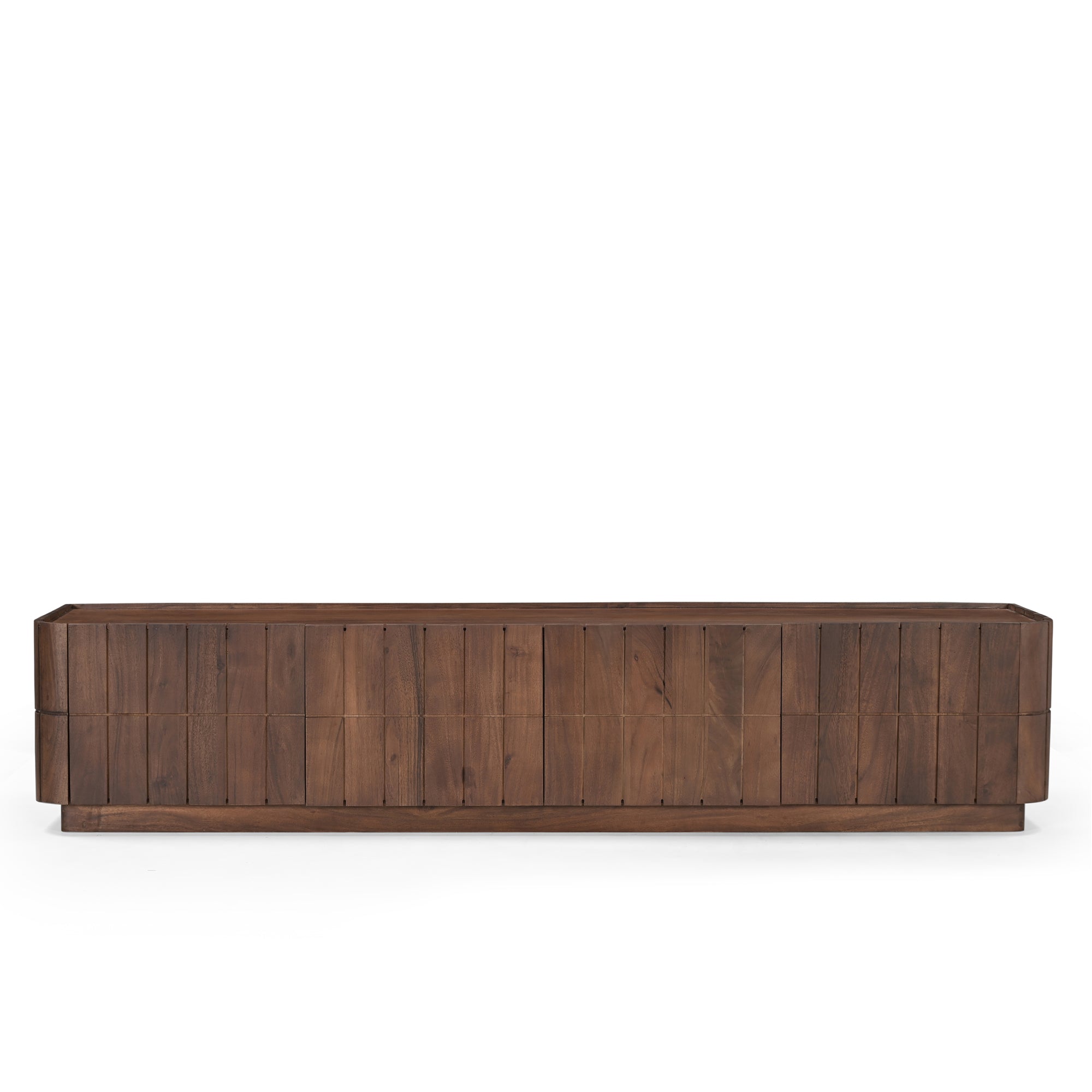 Roka Solid Acacia Wood TV Stand in Brown (2 Sizes)