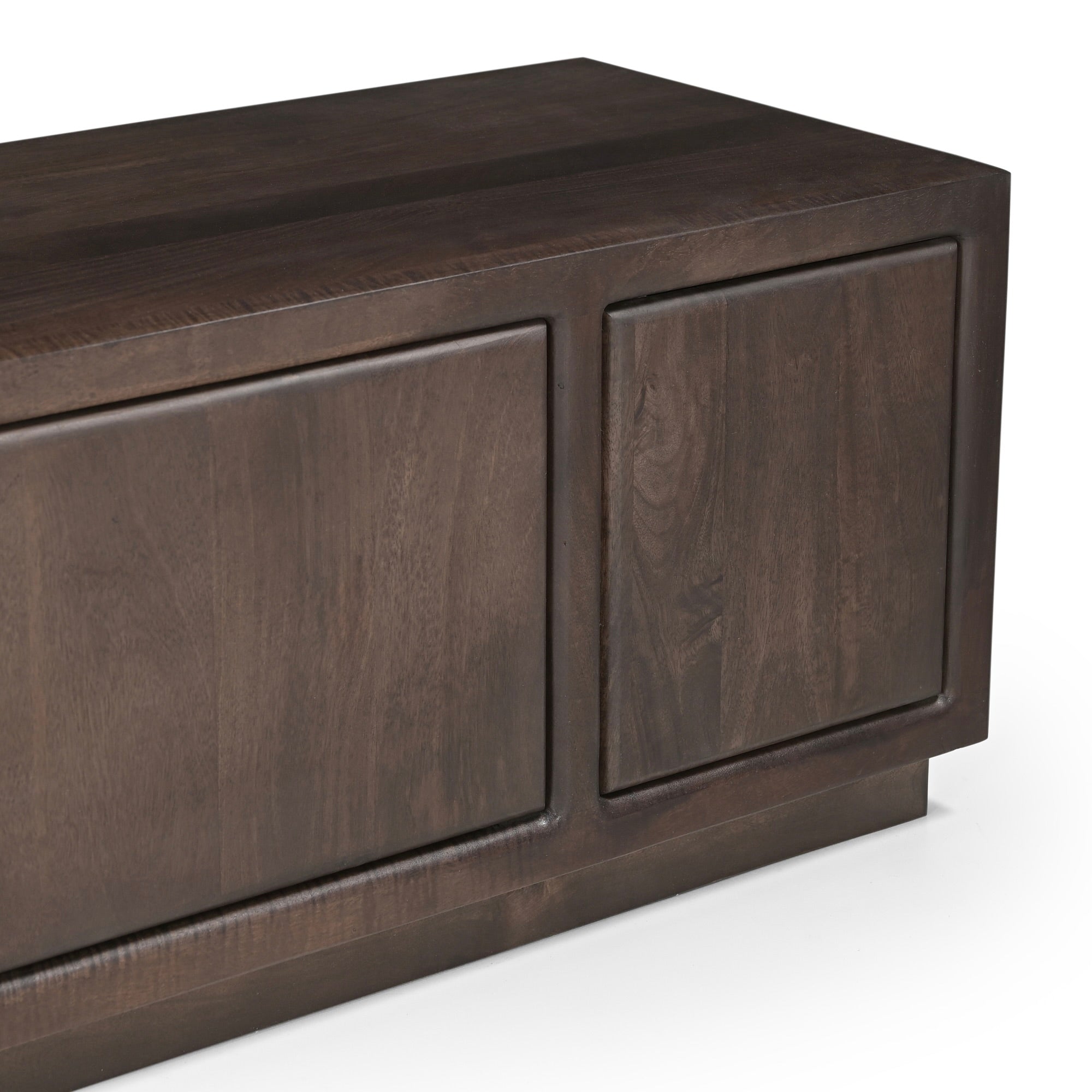 Noma Solid Acacia Wood TV Stand in Dark Brown (185cm)