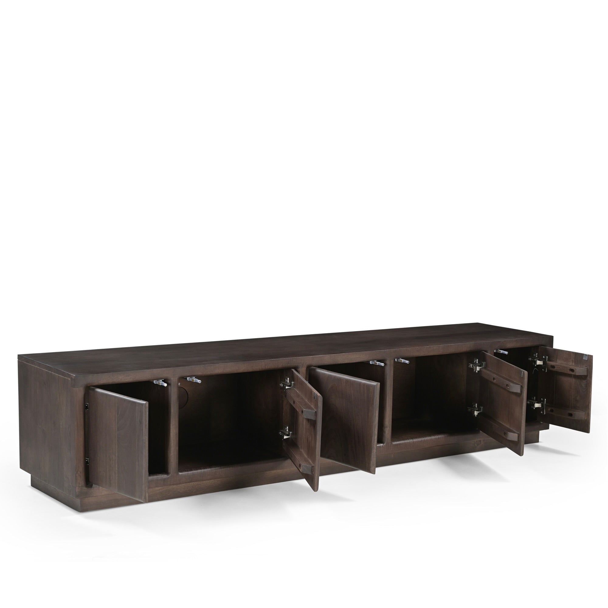 Noma Solid Acacia Wood TV Stand in Dark Brown (185cm)