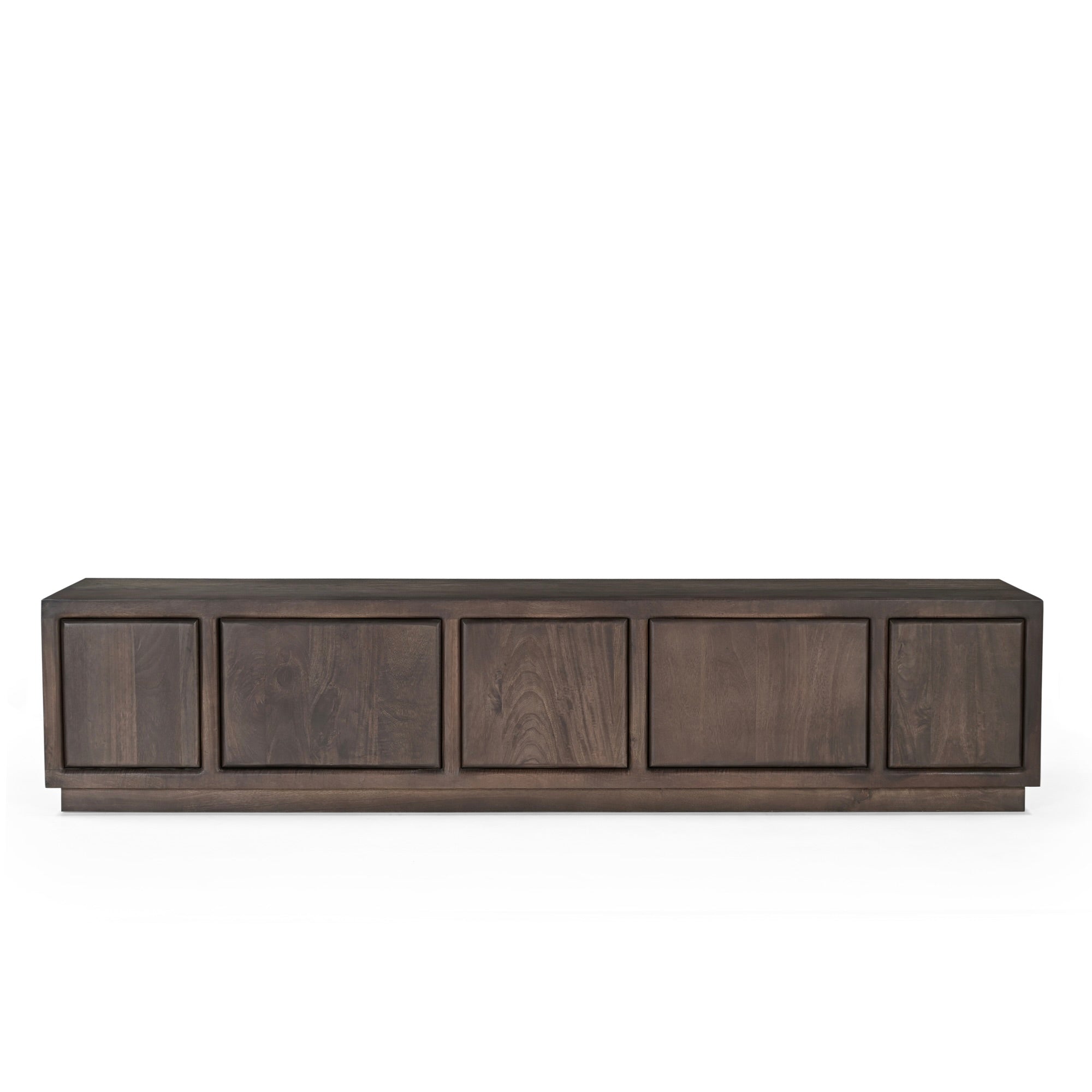 Noma Solid Acacia Wood TV Stand in Dark Brown (185cm)