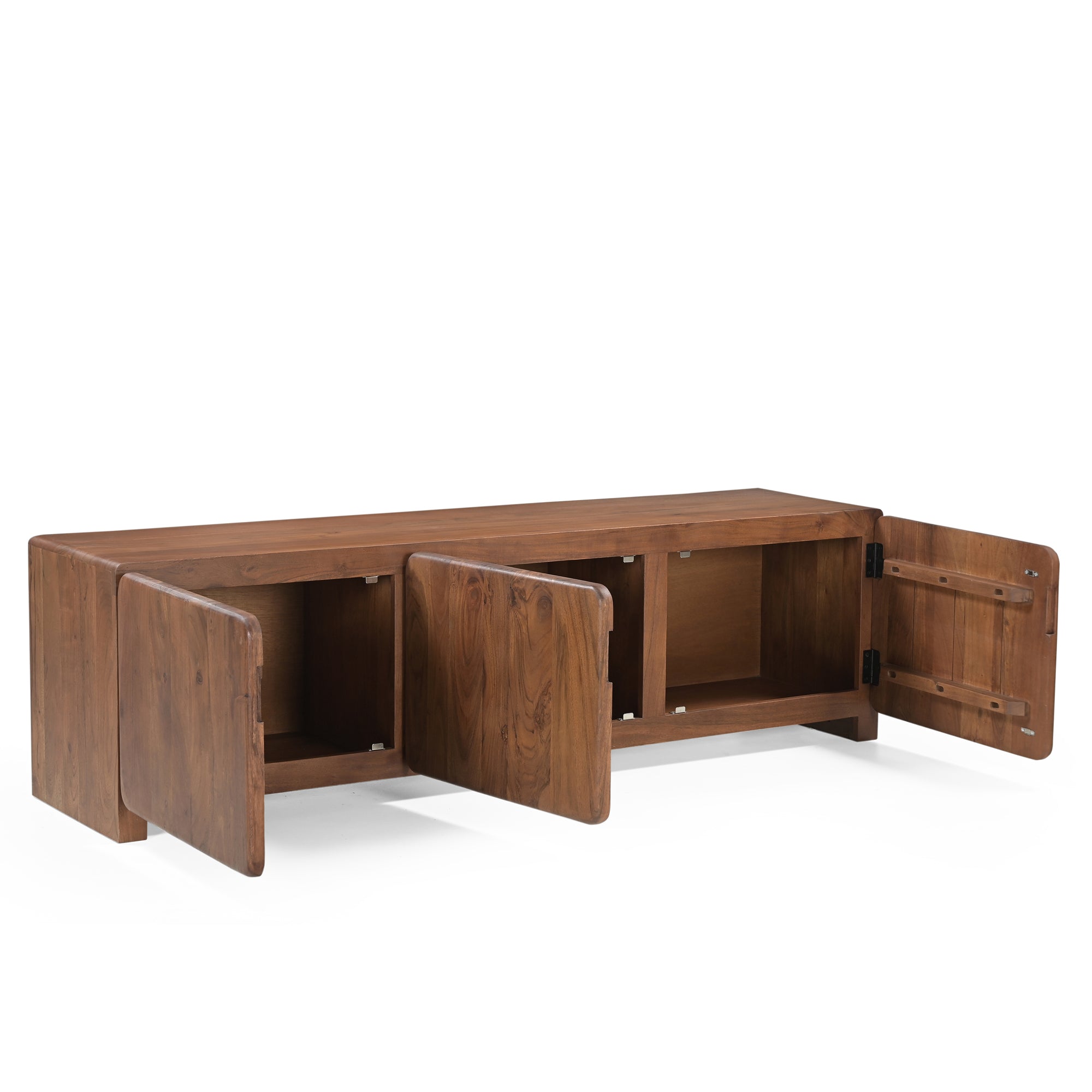 Axel Solid Acacia Wood Medium TV Stand in Honey Brown (160cm)