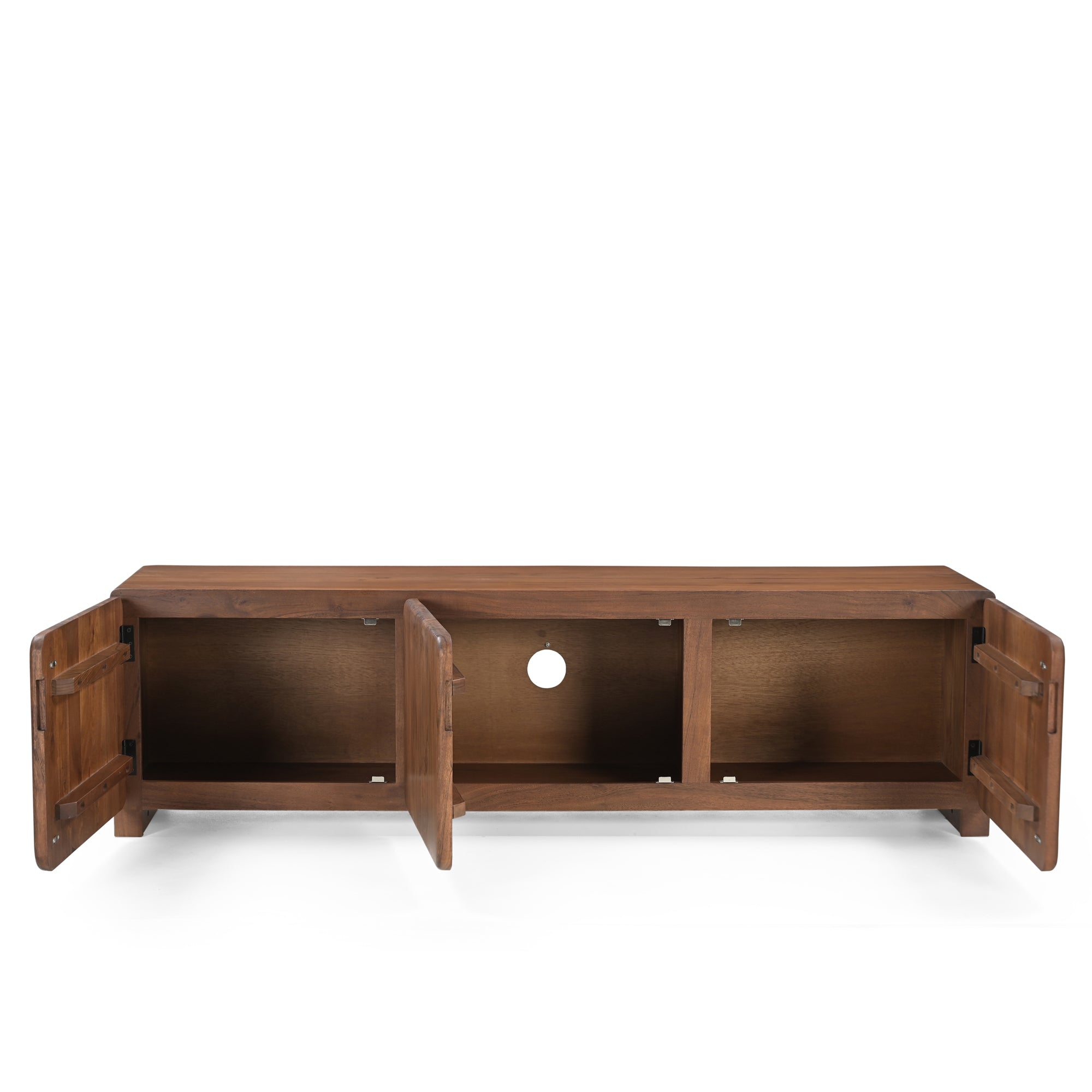 Axel Solid Acacia Wood Medium TV Stand in Honey Brown (160cm)