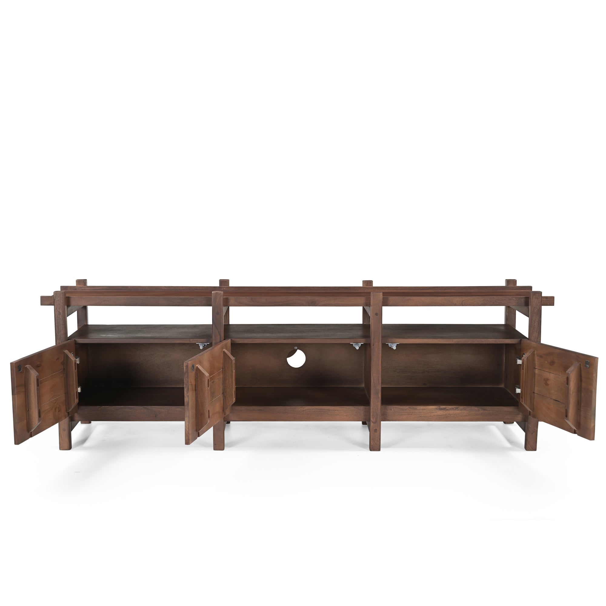 Kaito Solid Acacia Wood TV Stand in Brown (160cm)