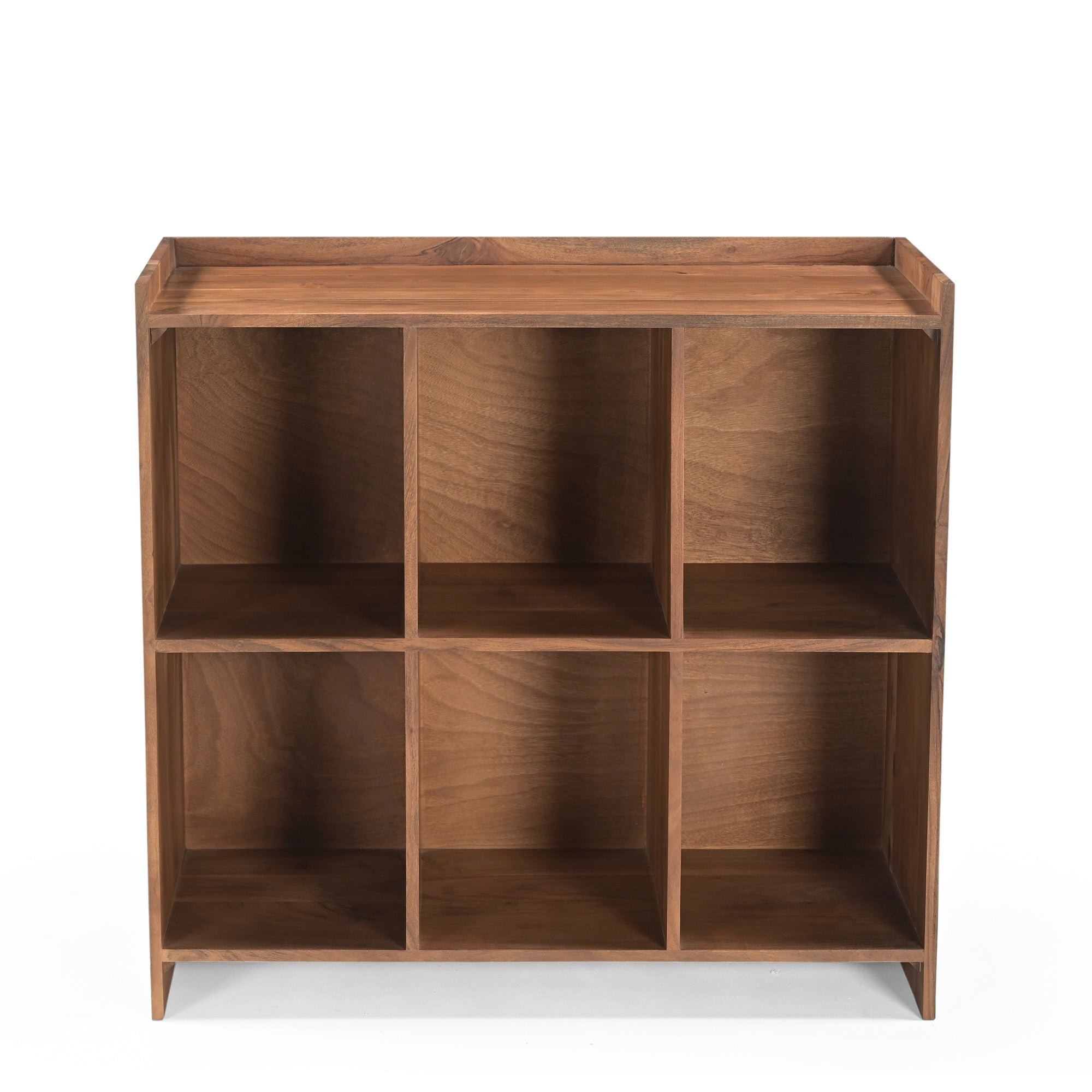 Groove Solid Acacia Wood Vinyl Storage Sideboard (90cm)