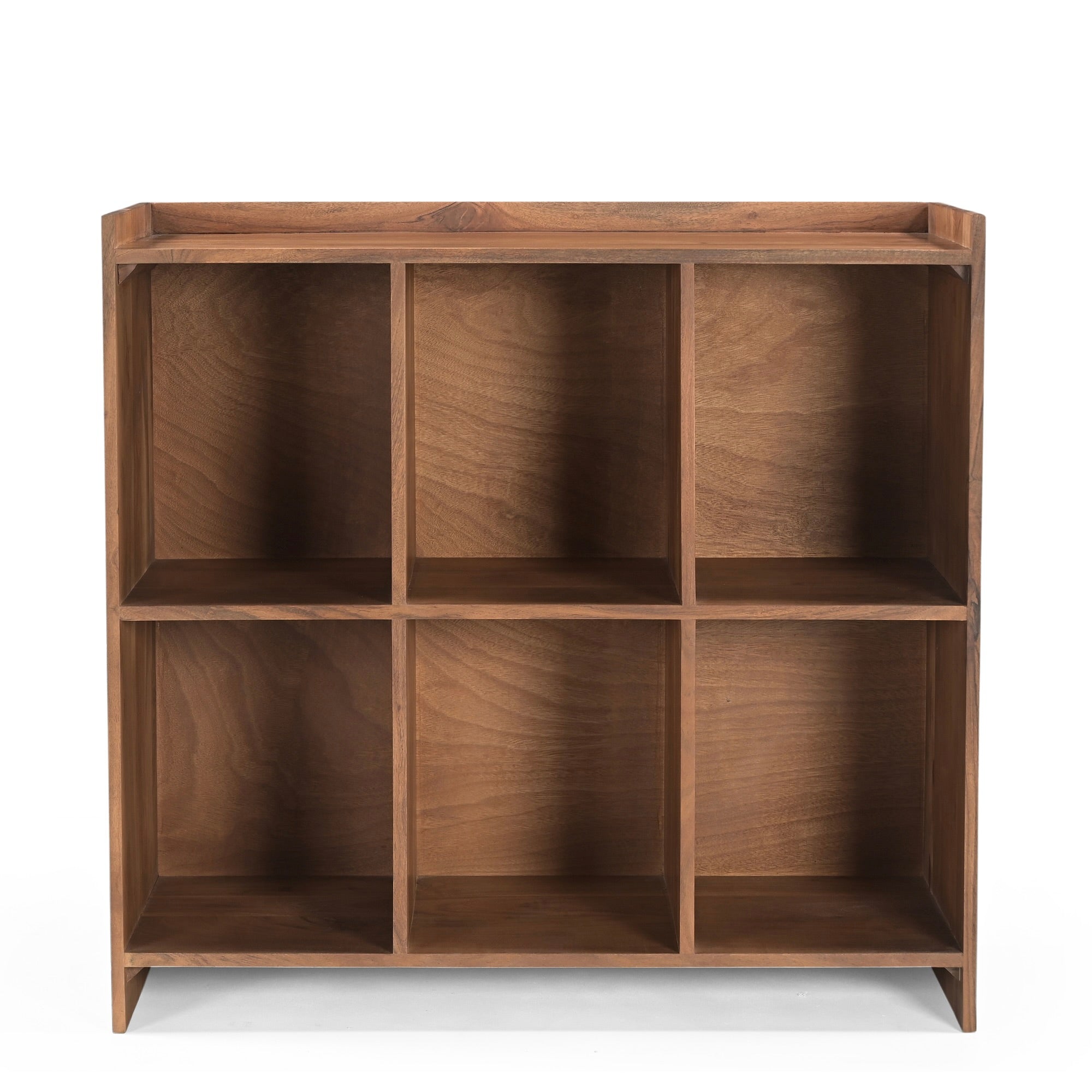 Groove Solid Acacia Wood Vinyl Storage Sideboard (90cm)