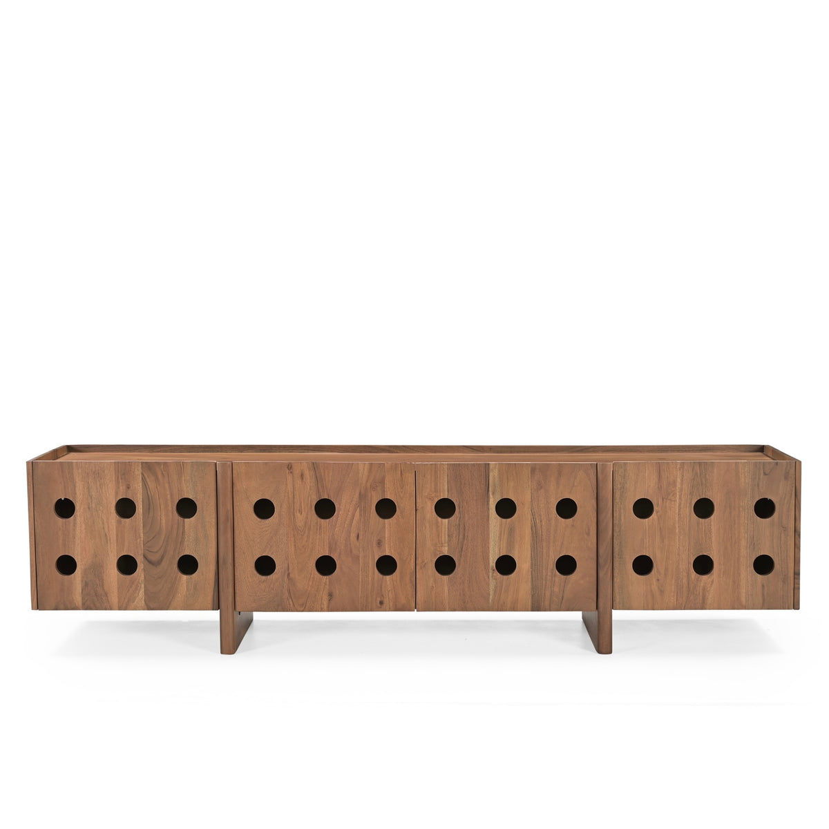 Modul Solid Acacia Wood Large TV Stand in Honey Brown (180cm)