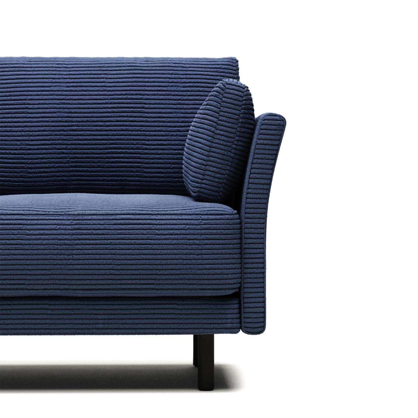 Sofia 2 Seater Sofa - Blue Corduroy
