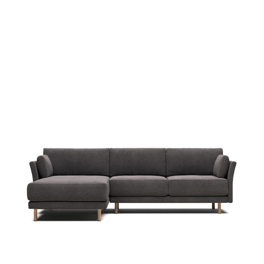 Sofia 3 Seater Sofa with Left/Right Side Chaise - Grey