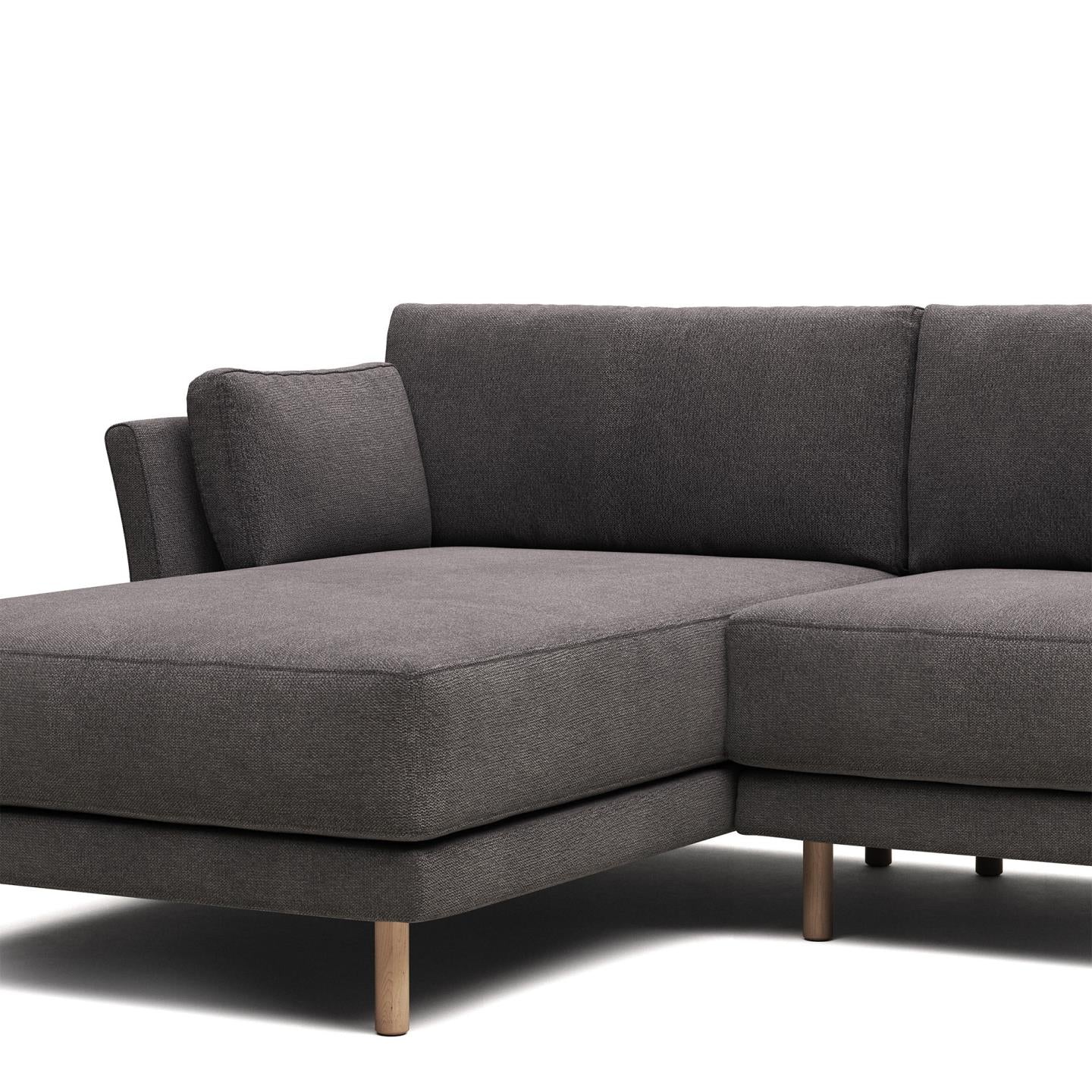 Sofia 3 Seater Sofa with Left/Right Side Chaise - Grey