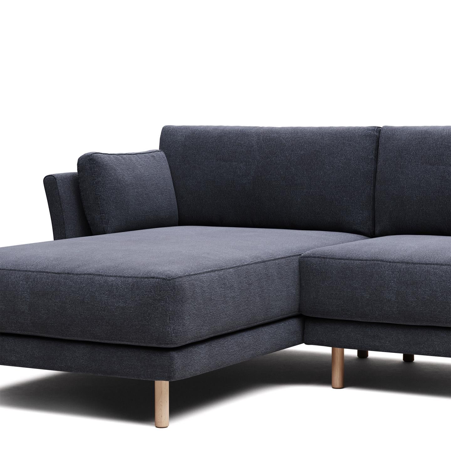 Sofia 3 Seater Sofa with Left/Right Side Chaise - Blue