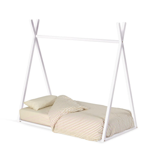 Imogen Kids Teepee Bed in Solid Beech Wood in White Finish