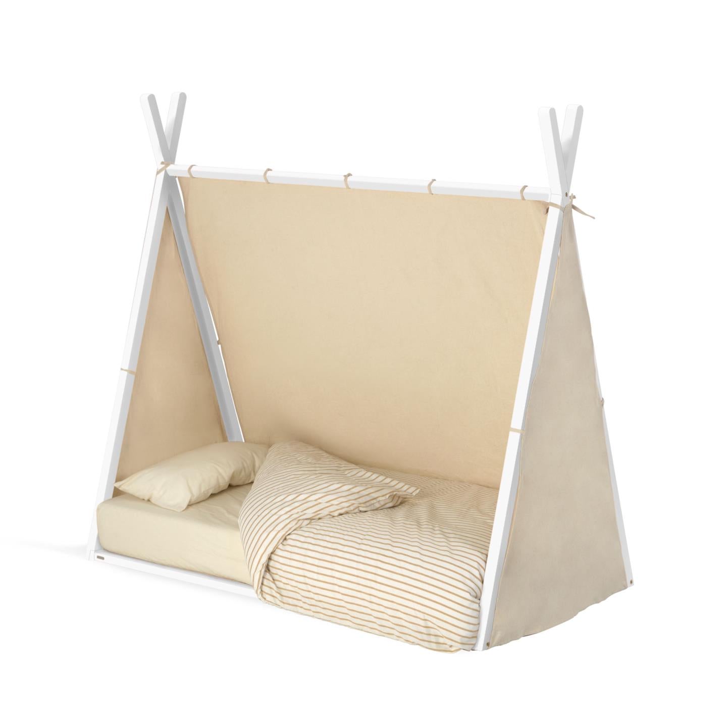 Imogen Kids Teepee Bed in Solid Beech Wood in White Finish