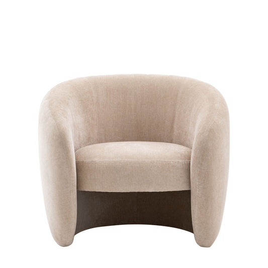 Aoife Curved Armchair in Cream