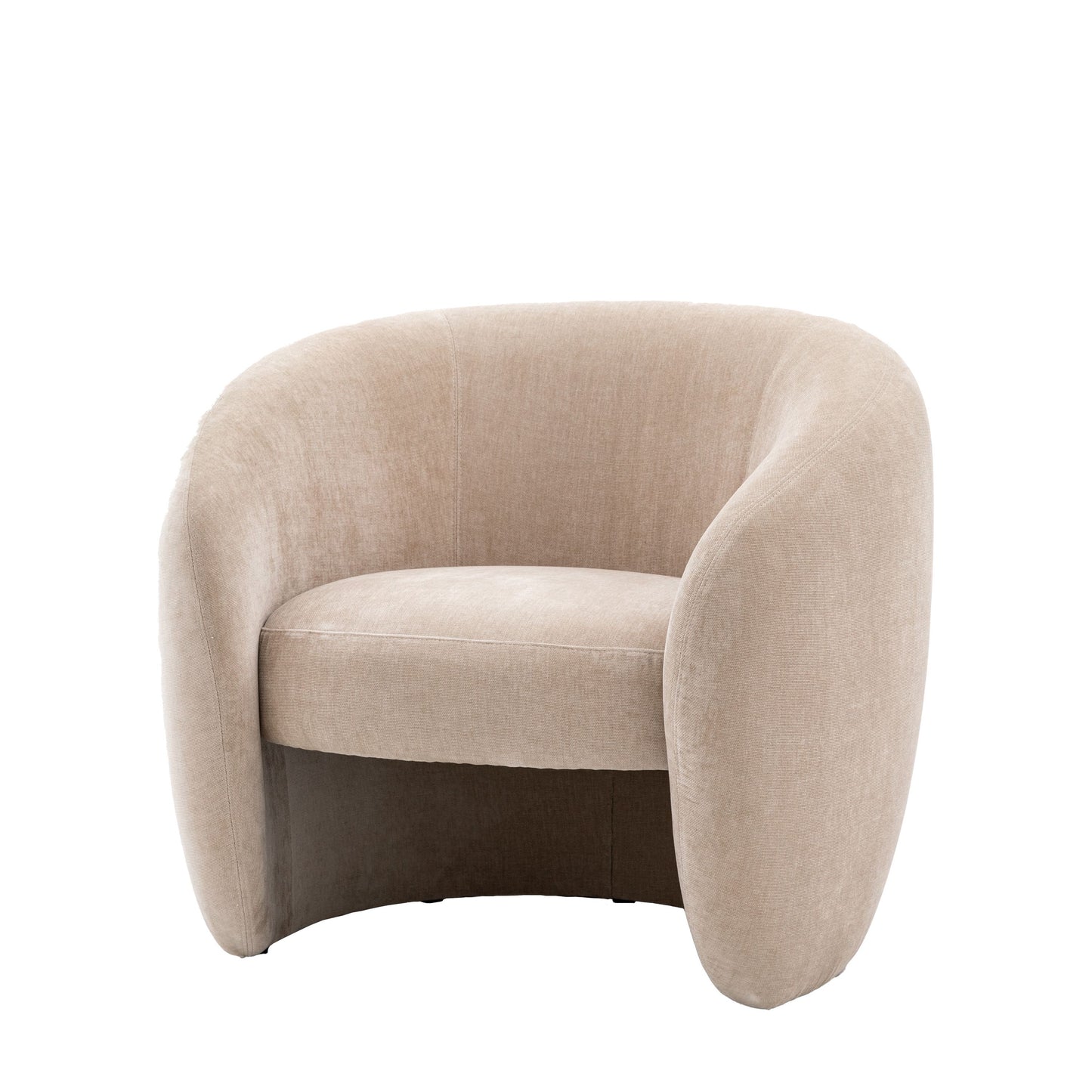 Aoife Curved Armchair in Cream