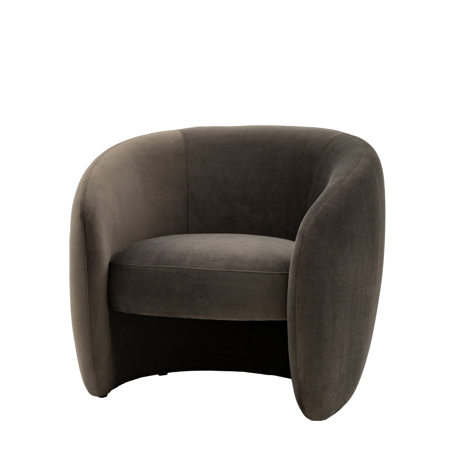 Aoife Curved Armchair in Espresso