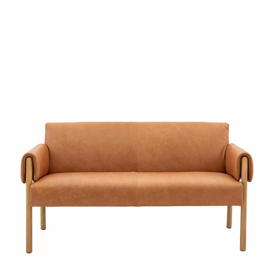 Genevieve 2 Seater Sofa in Brown Leather