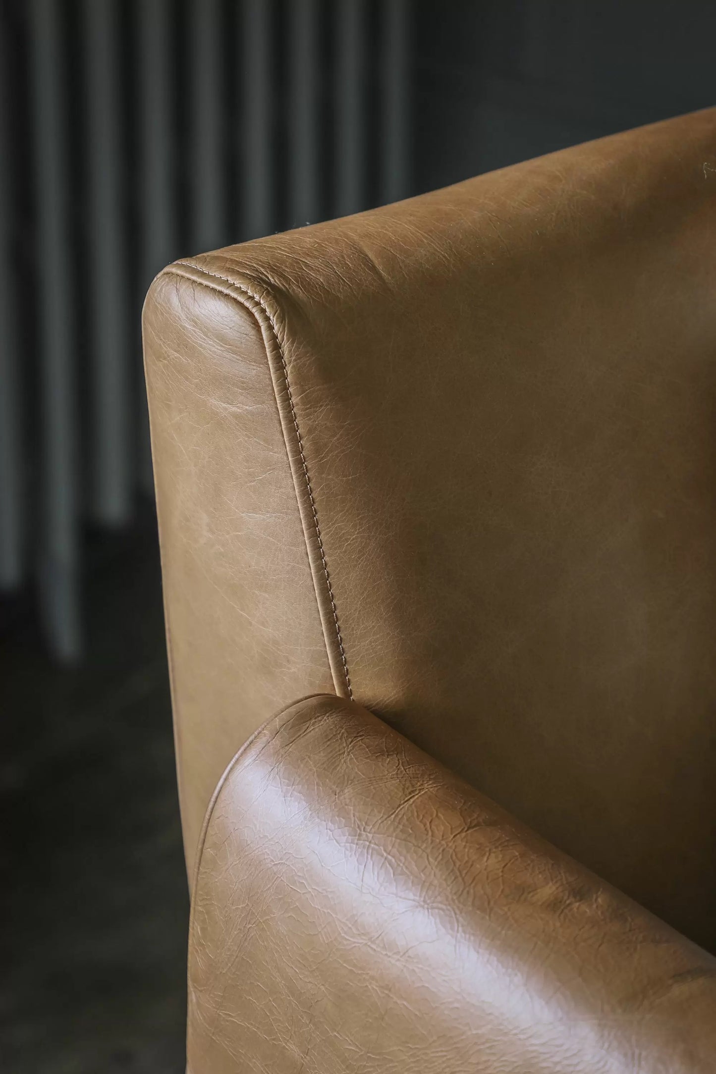 Genevieve Armchair in Brown Leather