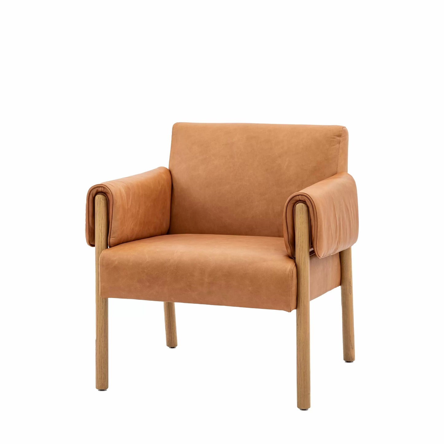 Genevieve Armchair in Brown Leather