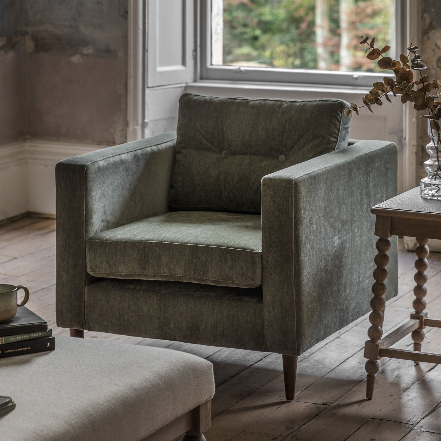 Harlow Armchair in Forest